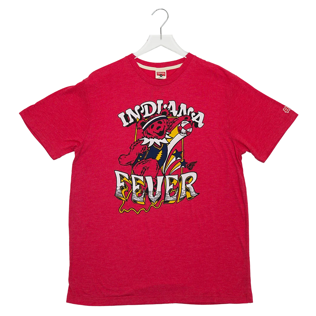 Adult Indiana Fever Grateful Dead T-Shirt in Red by Homage