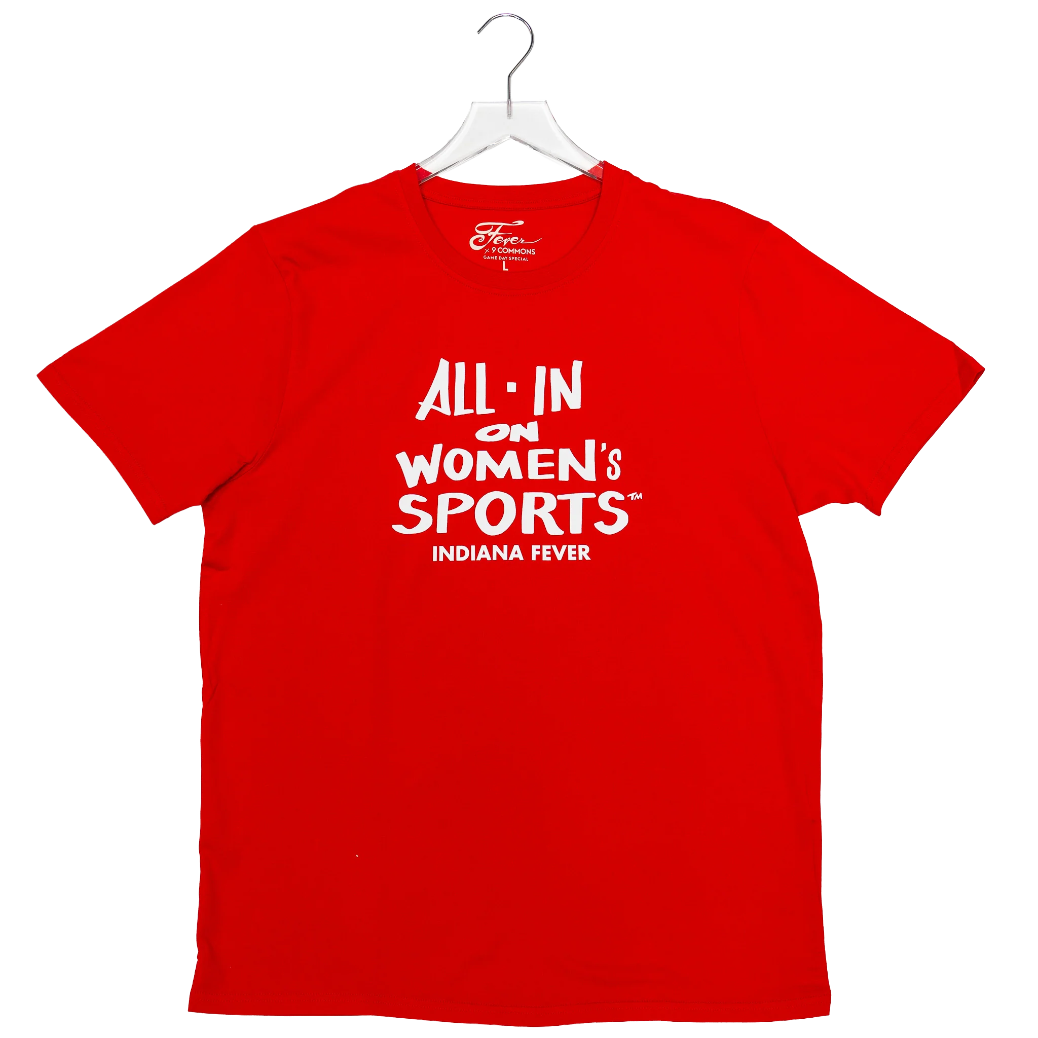 Adult Indiana Fever ALL-IN ON WOMEN'S SPORTS T-Shirt in Red by 9Commons