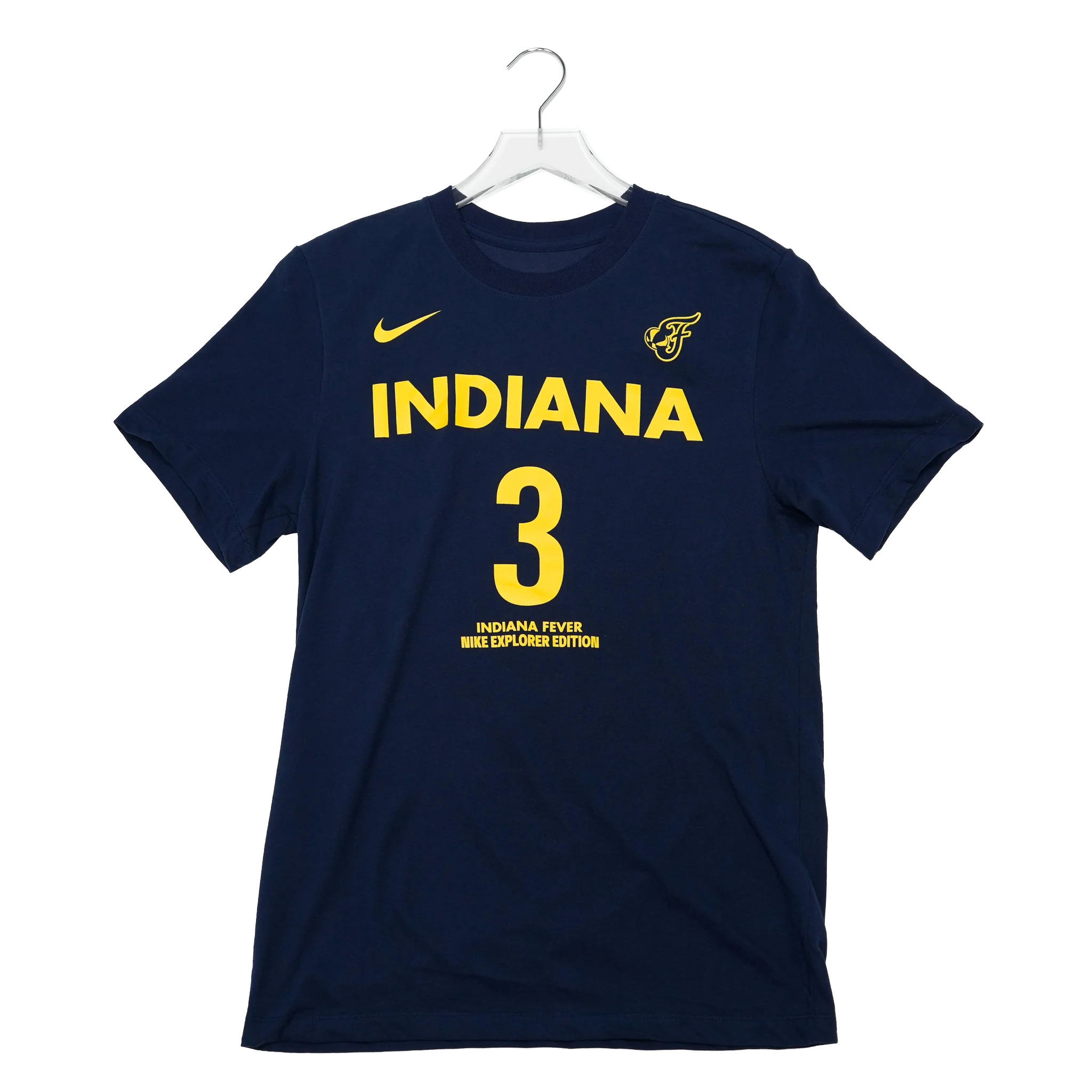 Adult Indiana Fever #3 Raven Johnson Explorer Name and Number T-shirt in Navy by Nike 2 Adult Indiana Fever #3 Raven Johnson Explorer Name and Number T-shirt in Navy by Nike