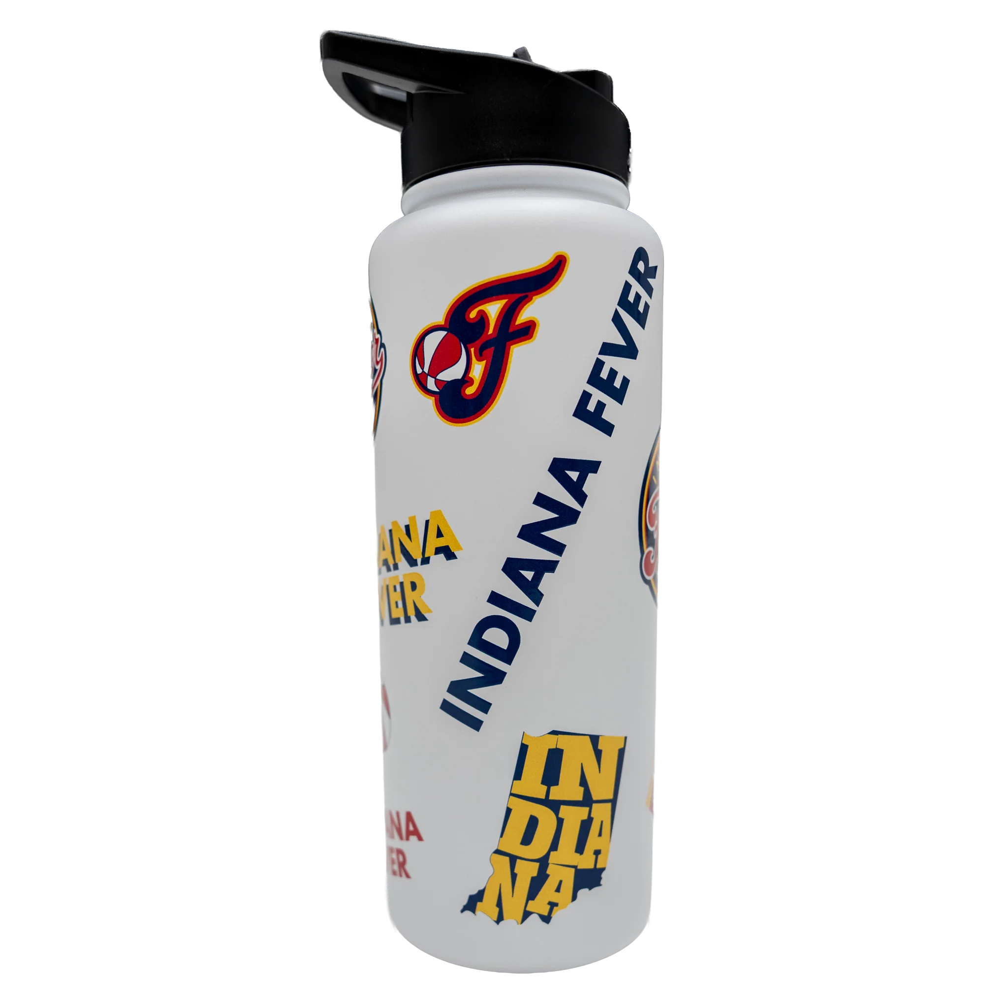 Indiana Fever 34oz Quencher Water Bottle in White by Logo Brands