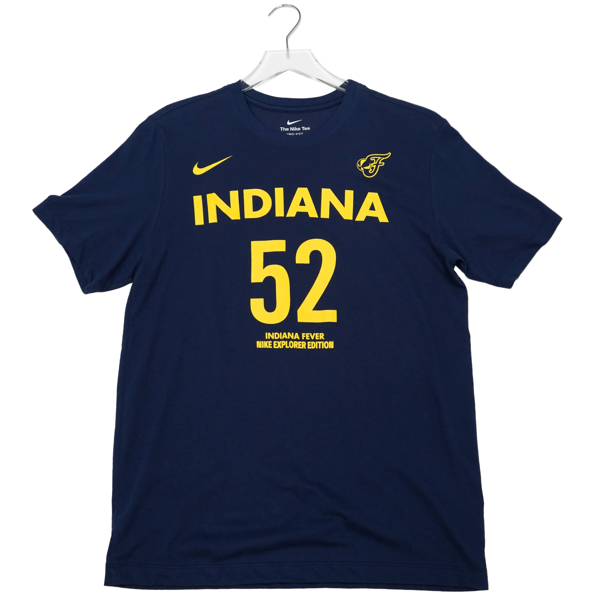 Adult Indiana Fever #52 Ty Harris Explorer Name and Number T-Shirt in Navy by Nike