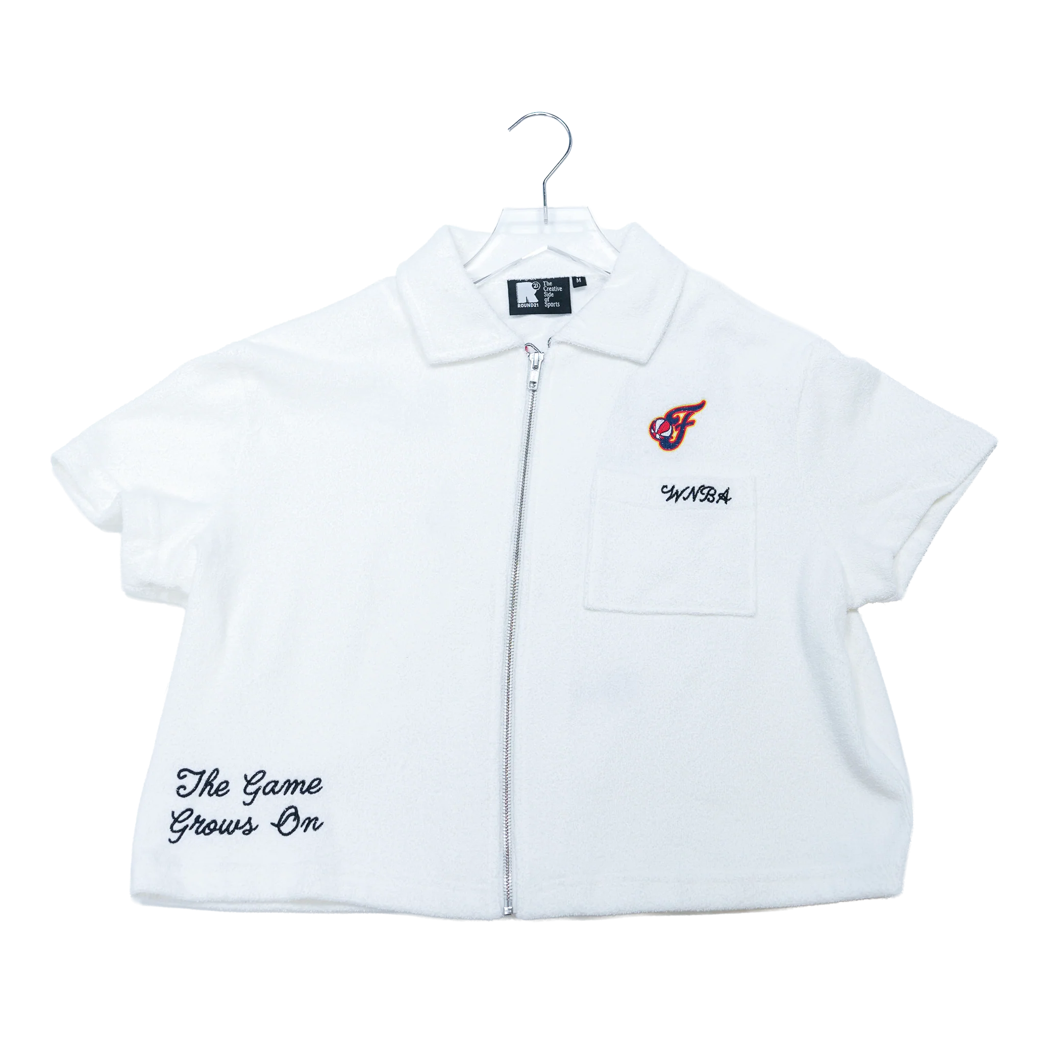 Women's Indiana Fever French Terry Full-Zip Jacket in White by Round21 5 Women's Indiana Fever French Terry Full-Zip Jacket in White by Round21