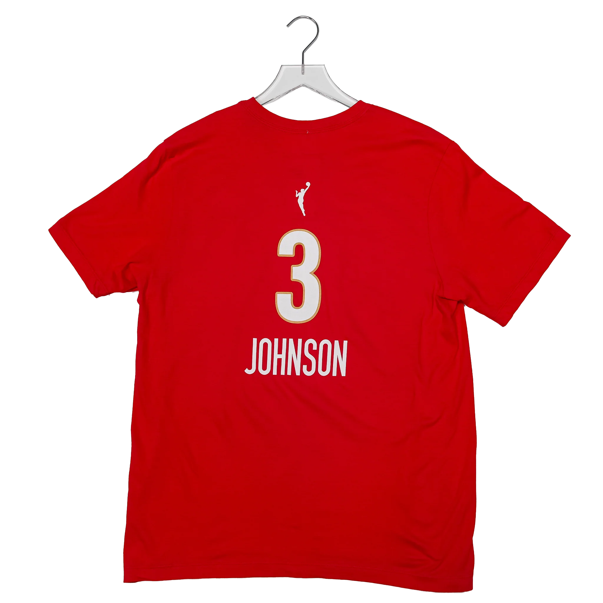 Adult Indiana Fever #3 Raven Johnson 2026 Rebel Name and Number T-Shirt in Red by Nike 4 Adult Indiana Fever #3 Raven Johnson 2026 Rebel Name and Number T-Shirt in Red by Nike