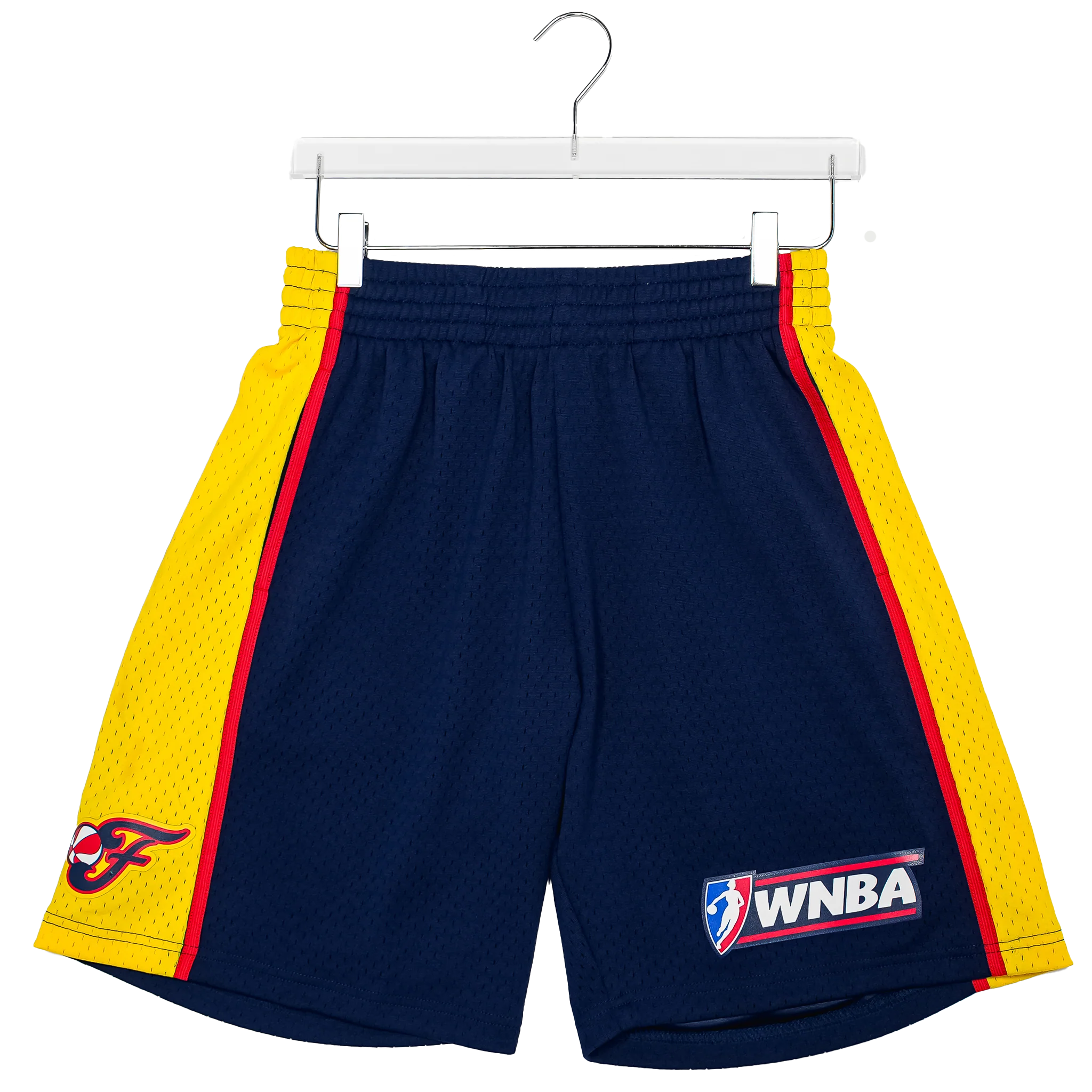 Adult Indiana Fever 2002 Throwback Swingman Shorts in Navy by Mitchell & Ness