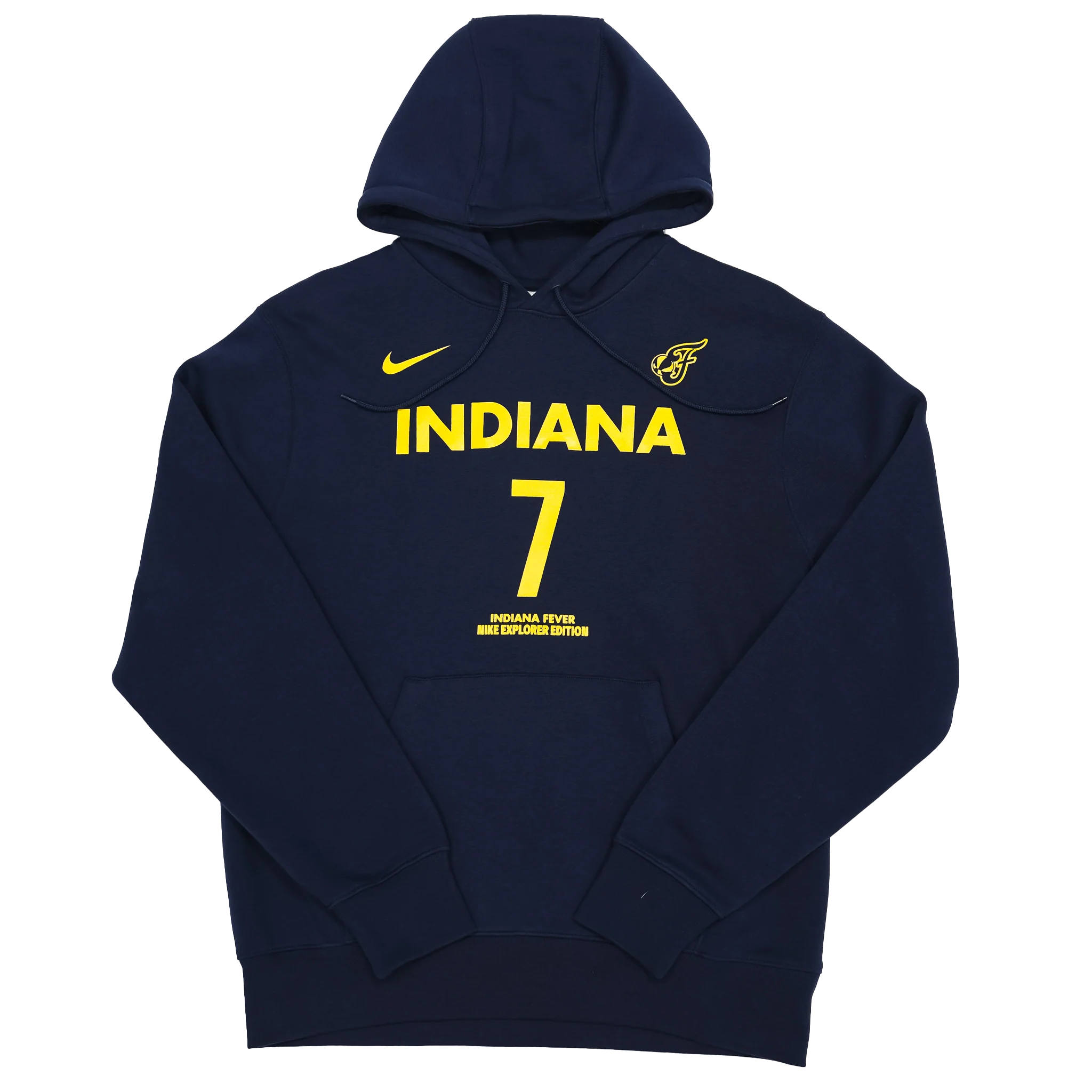 Adult Indiana Fever #7 Aliyah Boston Explorer Name and Number Hooded Sweatshirt in Navy by Nike