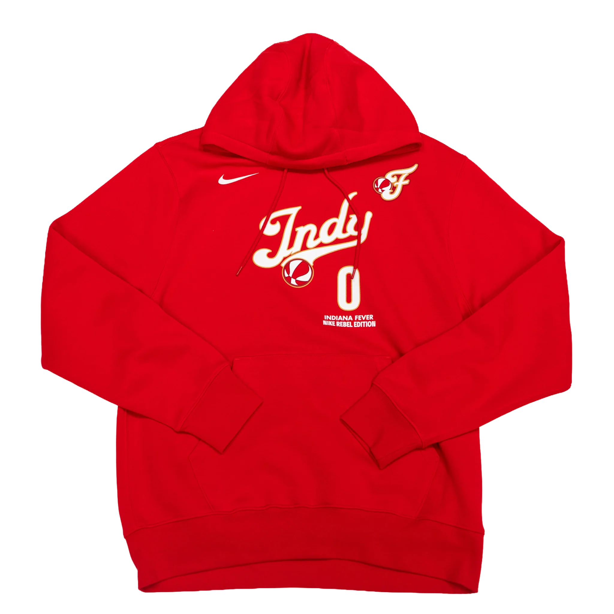 Adult Indiana Fever #0 Kelsey Mitchell 2026 Rebel Name and Number Sweatshirt in Red by Nike