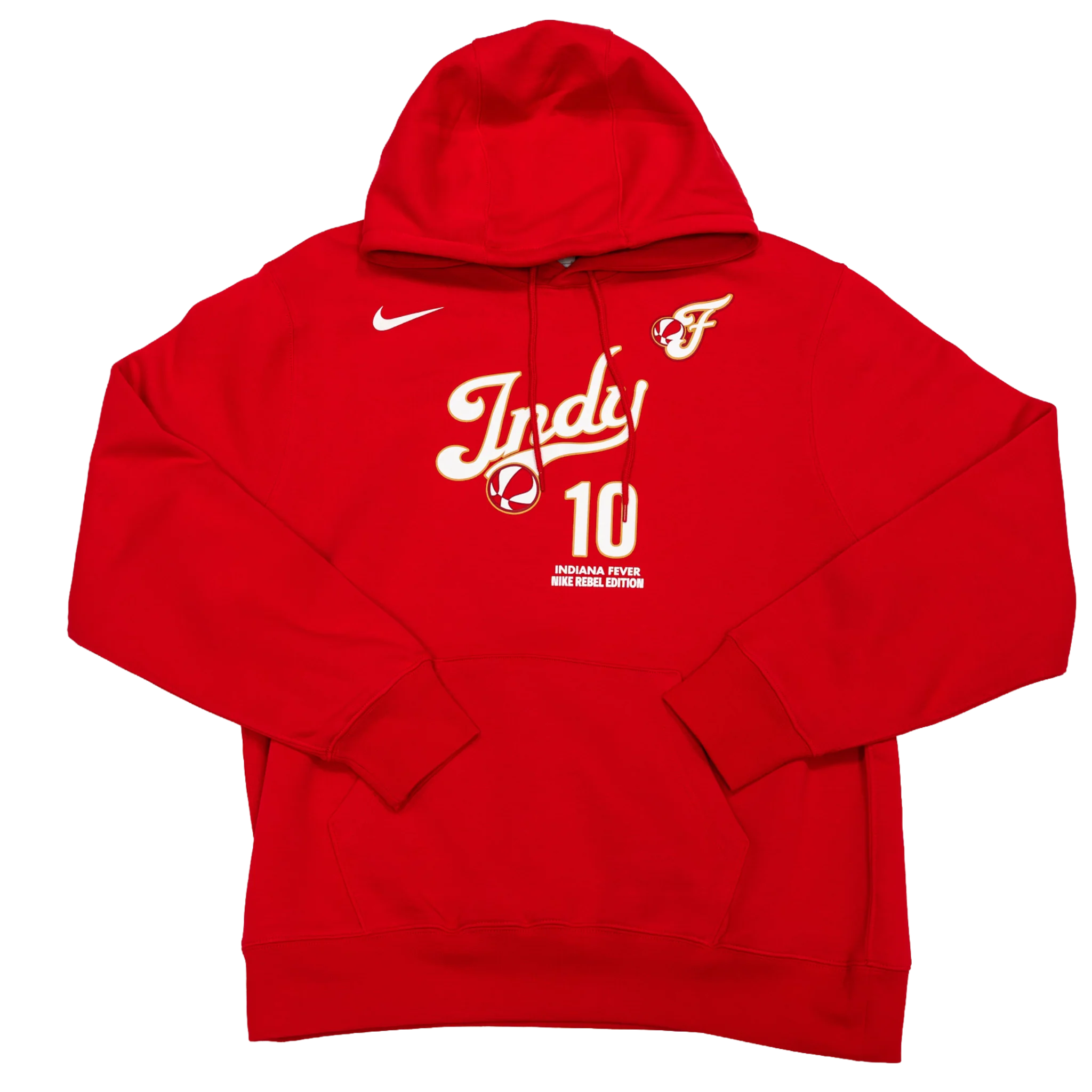 Adult Indiana Fever #10 Lexie Hull 2026 Rebel Name and Number Sweatshirt in Red by Nike