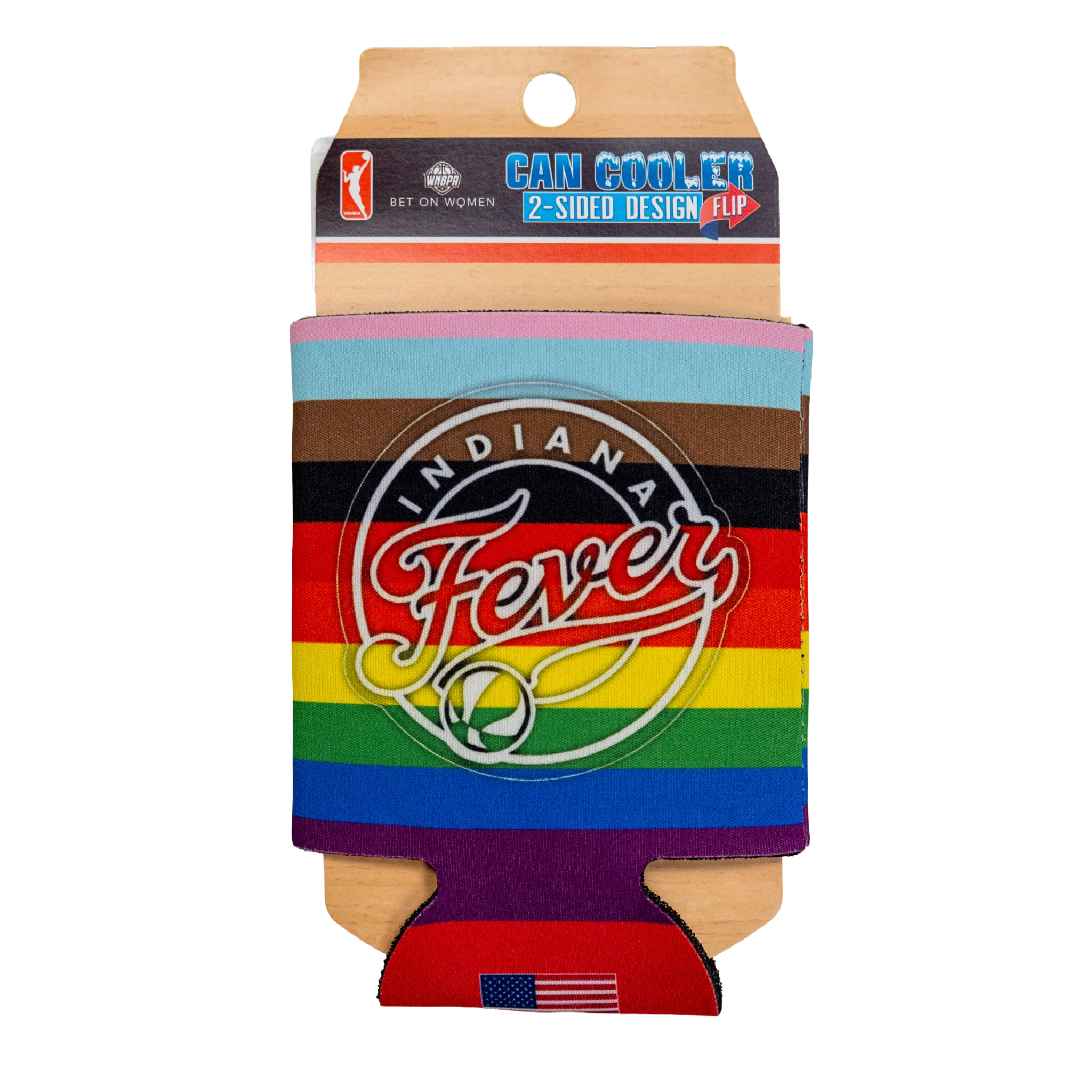 Indiana Fever Primary Logo Pride Can Koozie in Red by Wincraft