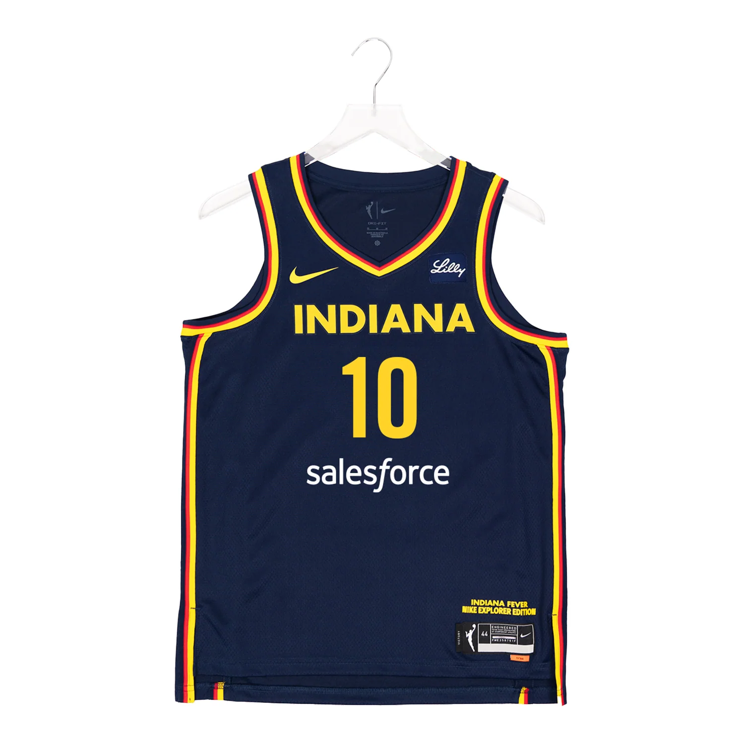 Adult Indiana Fever #10 Lexie Hull Explorer Swingman Jersey in Navy by Nike