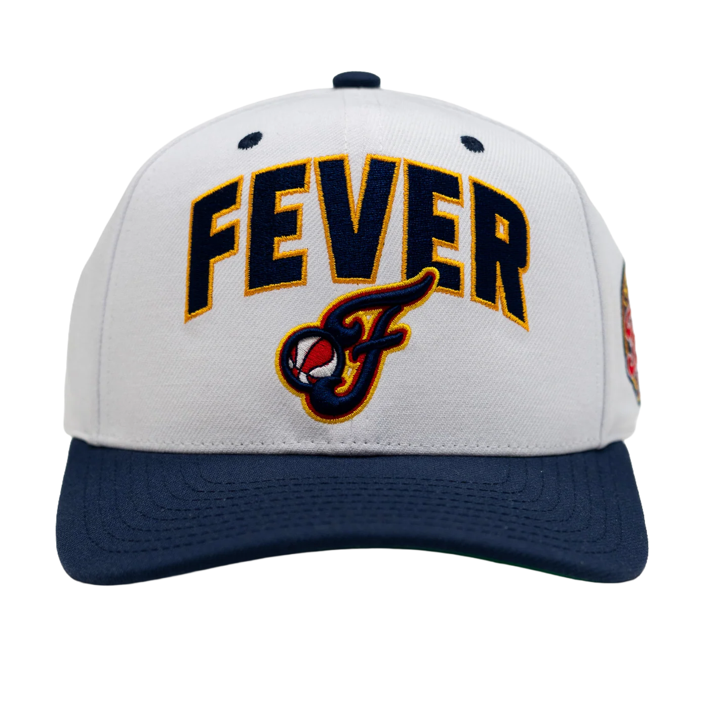 Adult Indiana Fever Post Season Pro Crown Snapback Hat in White by Mitchell & Ness
