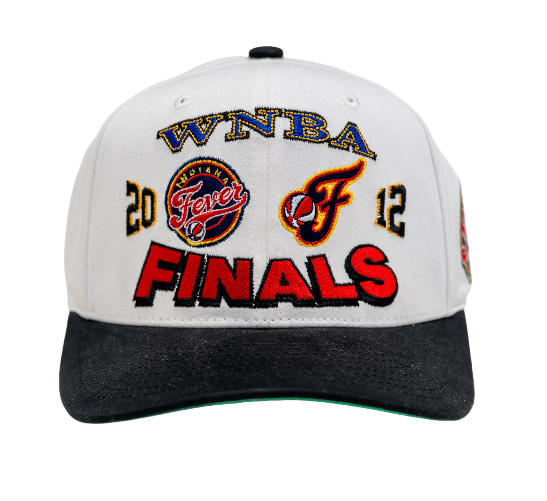 Adult Indiana Fever Playoffs Pro Crown Snapback Hat in White by Mitchell & Ness