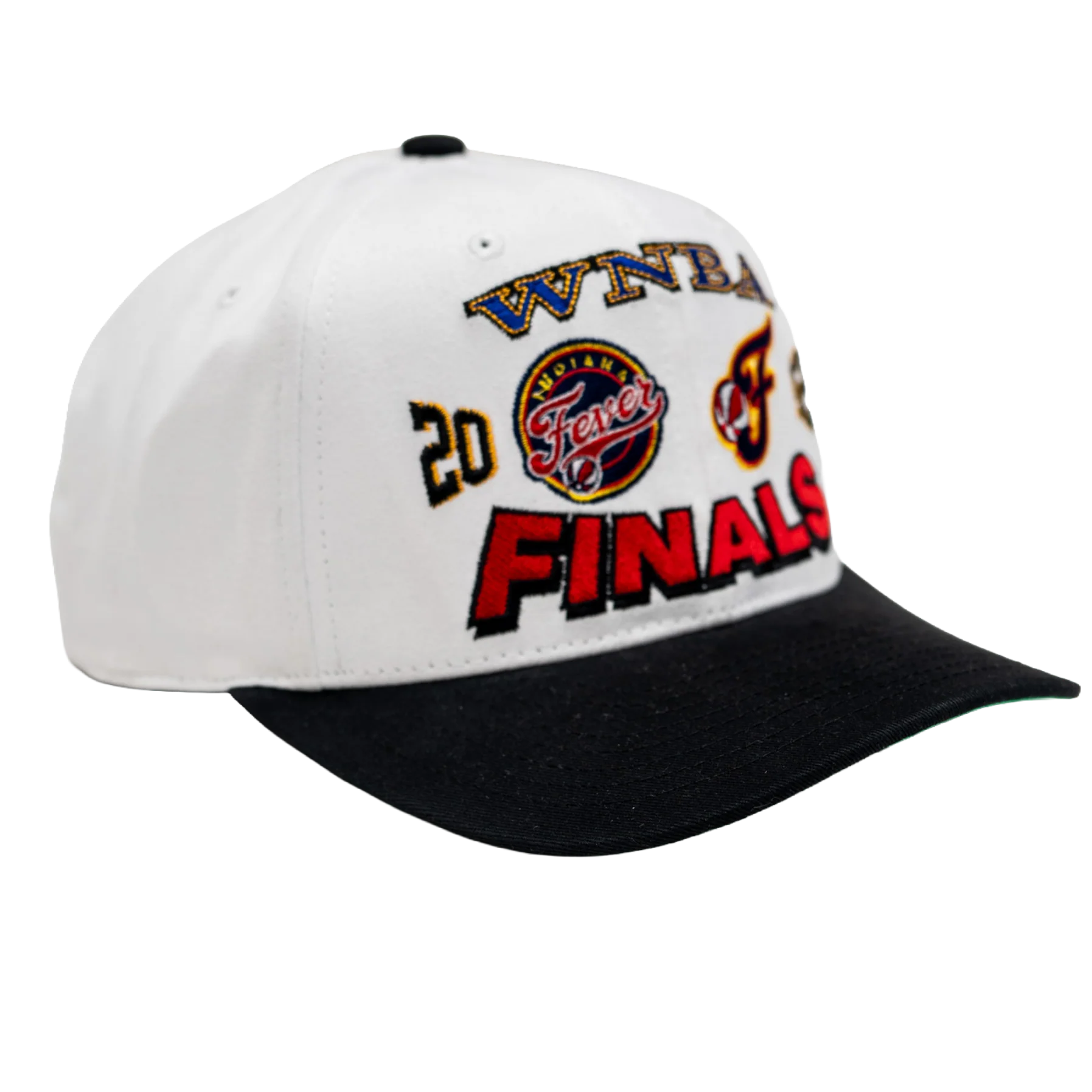 Adult Indiana Fever Playoffs Pro Crown Snapback Hat in White by Mitchell & Ness