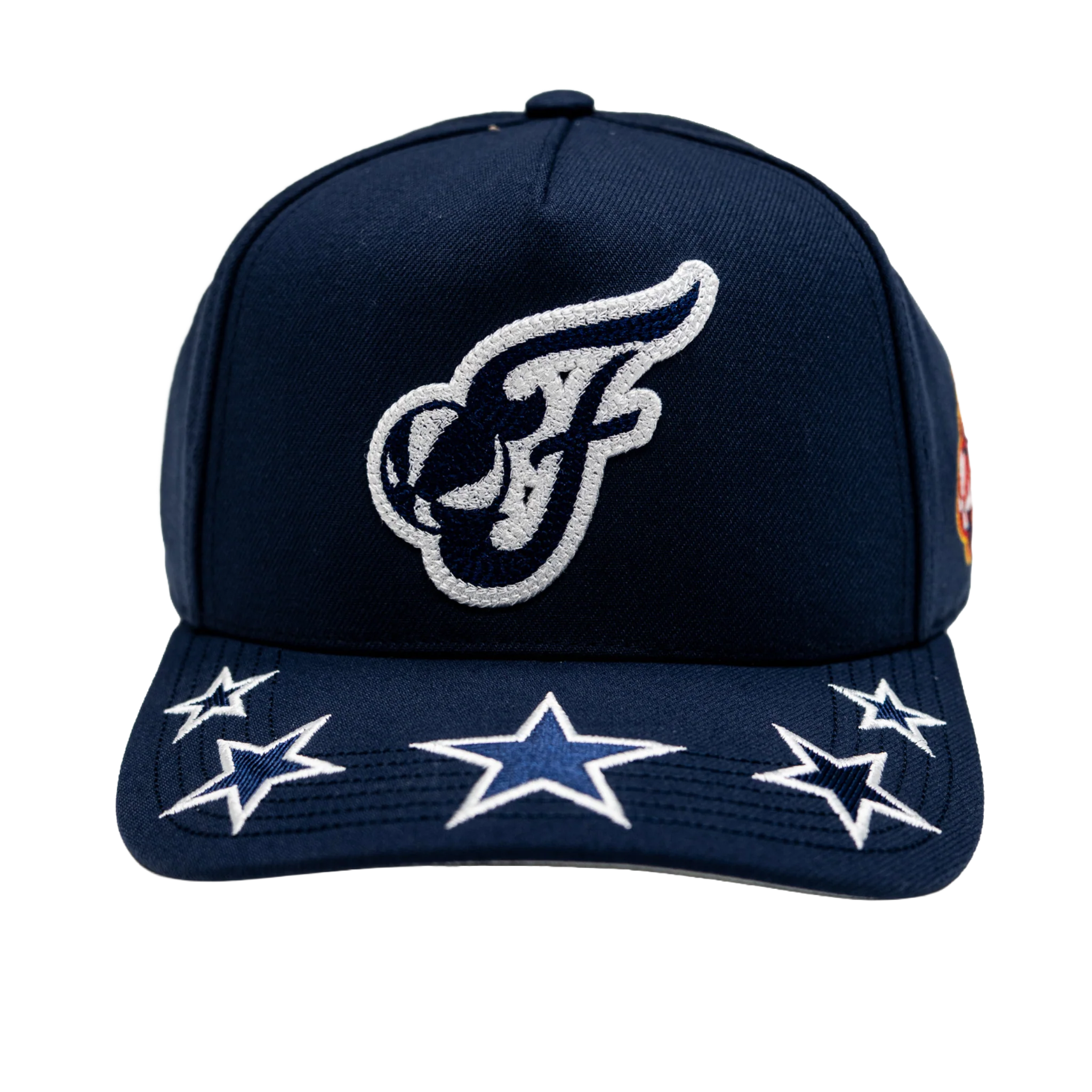 Adult Indiana Fever Shining Stars Pro Pinch Snapback Hat in Navy by Mitchell & Ness