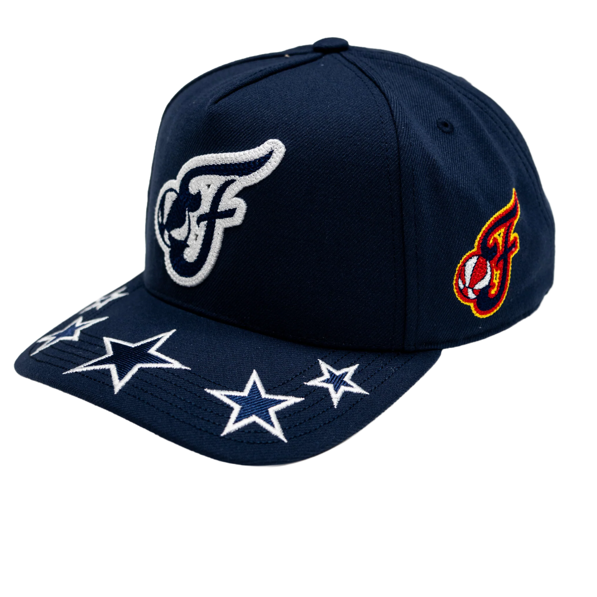 Adult Indiana Fever Shining Stars Pro Pinch Snapback Hat in Navy by Mitchell & Ness