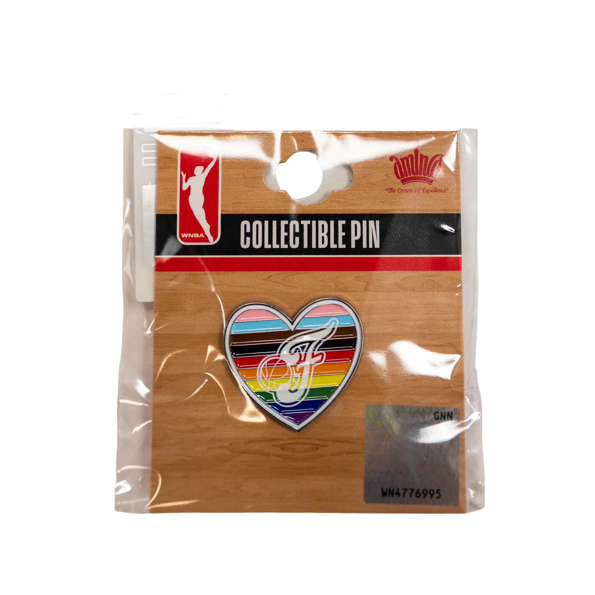 Indiana Fever Pride Heart Lapel Pin in Pink by Aminco