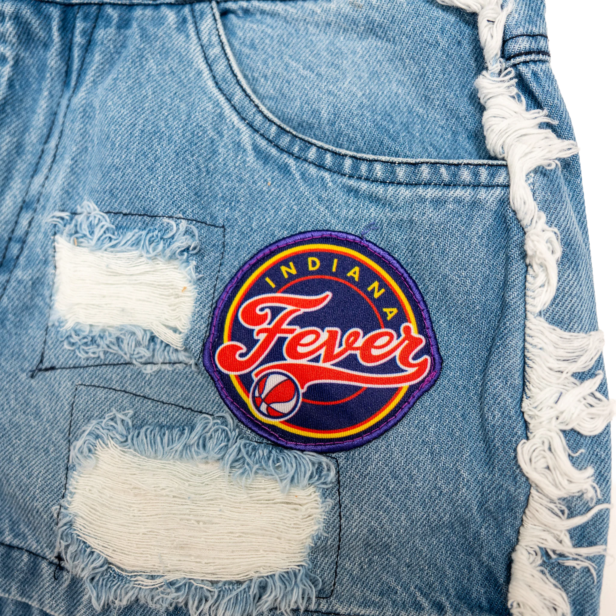 Women’s Indiana Fever Denim Shorts in Demin by FISLL
