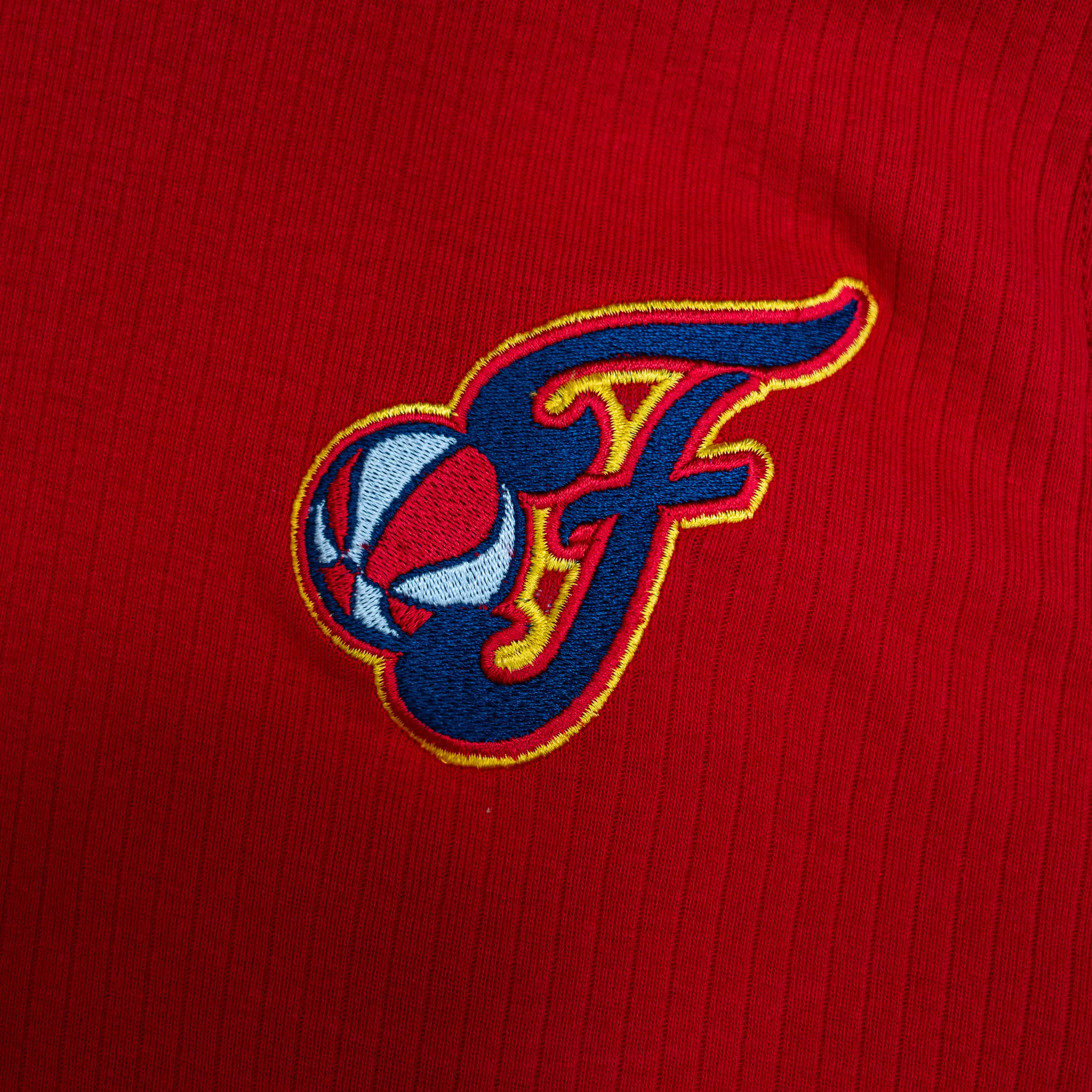 Women's Indiana Fever Cropped Hooded Knit Top in Red by FISLL