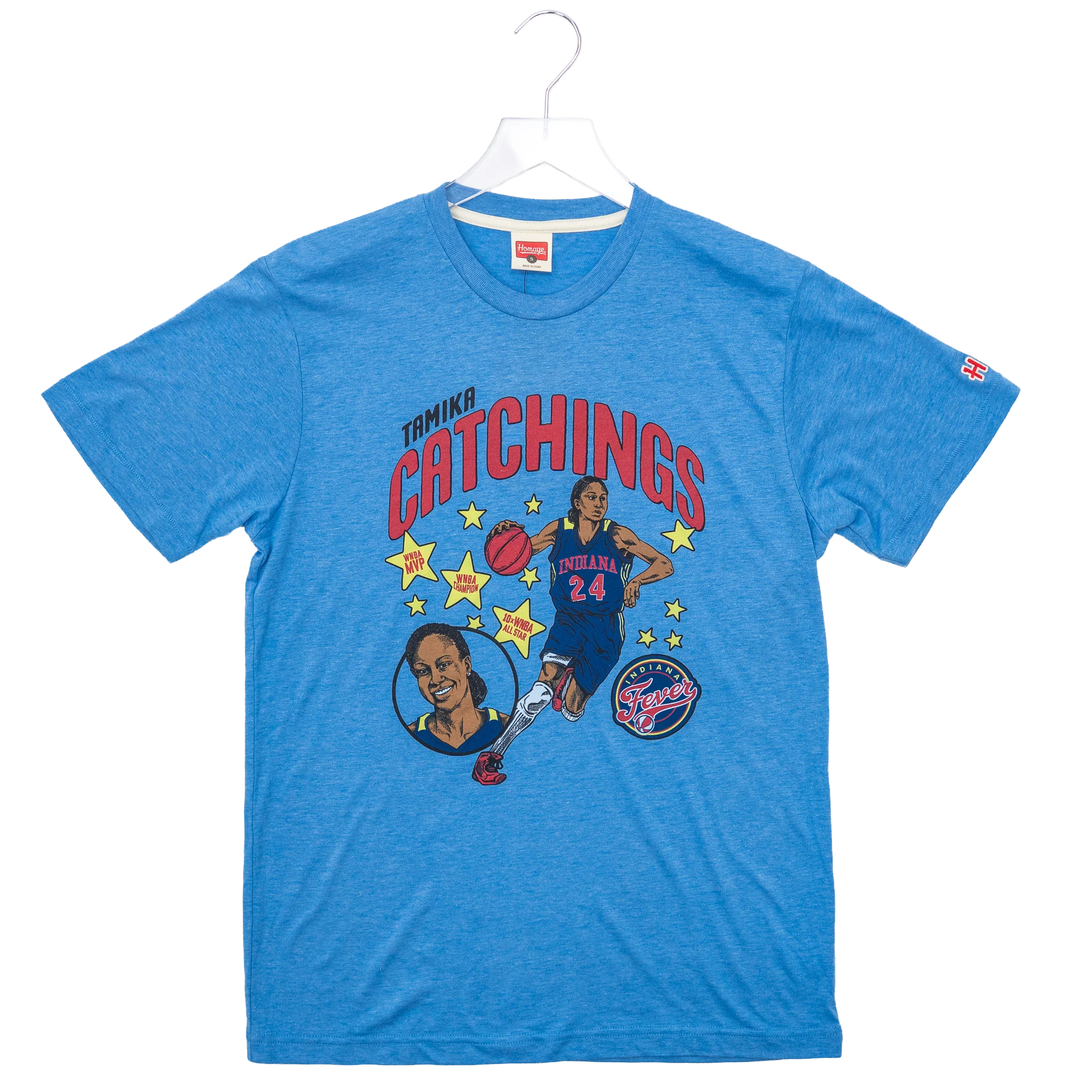 Adult Indiana Fever Tamika Catchings Legends T-shirt in Blue by Homage 3 Adult Indiana Fever Tamika Catchings Legends T-shirt in Blue by Homage