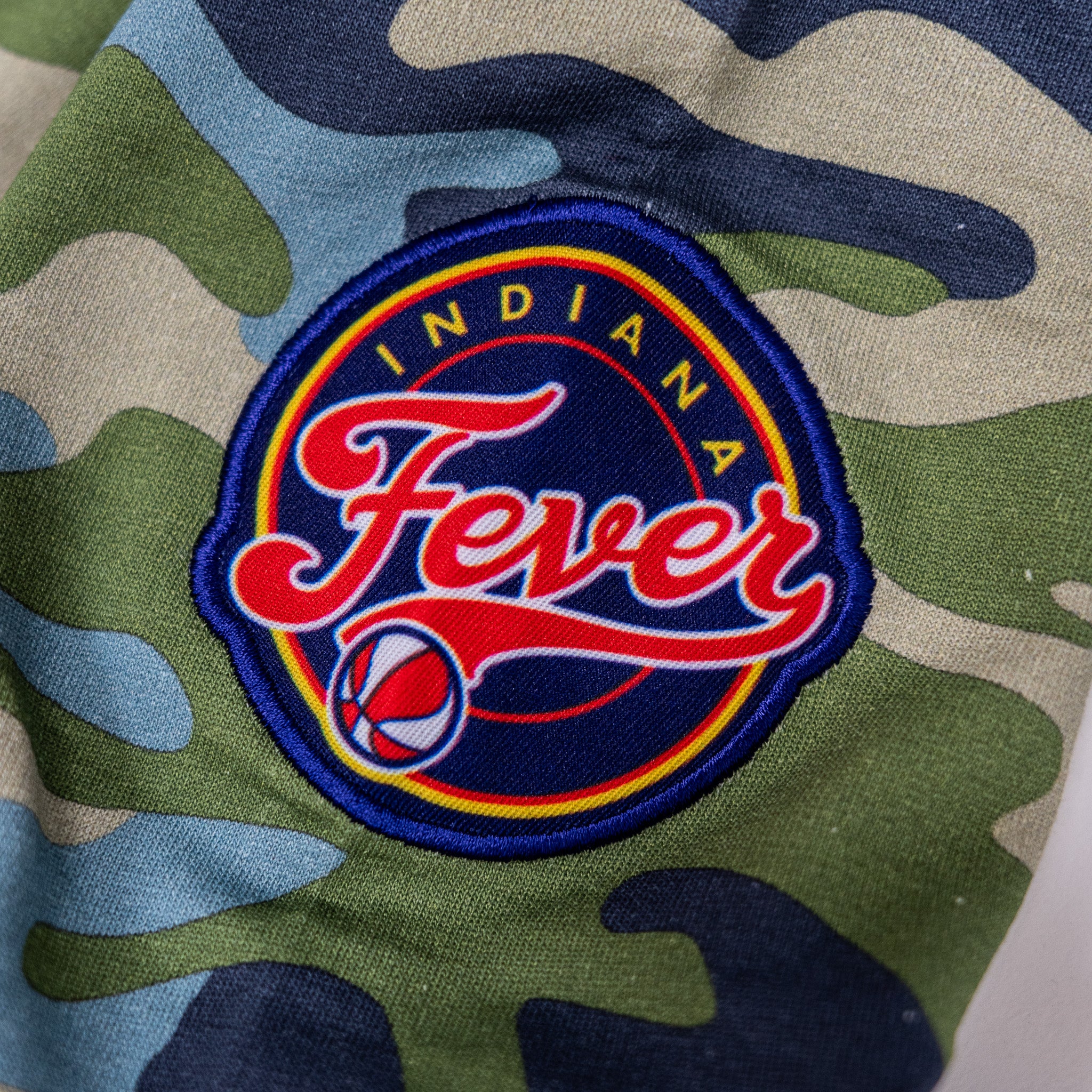Women's Indiana Fever Camo Cropped Hooded Sweatshirt in Camo by FISLL