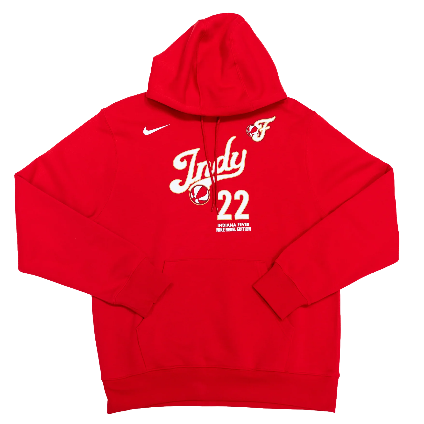Adult Indiana Fever #22 Caitlin Clark 2026 Rebel Name and Number Sweatshirt in Red by Nike