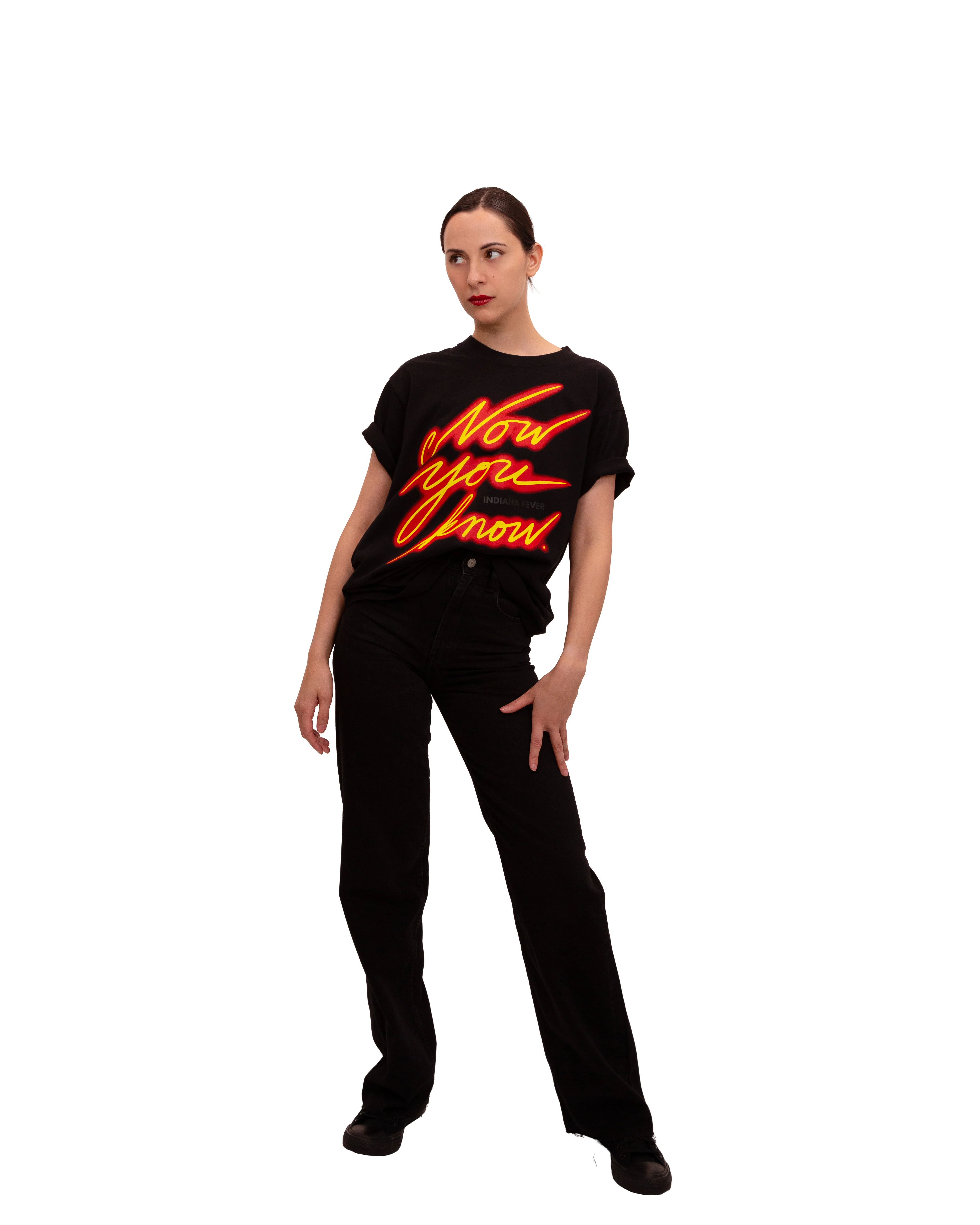 Adult Indiana Fever Now You Know T-shirt in Black by 9Commons