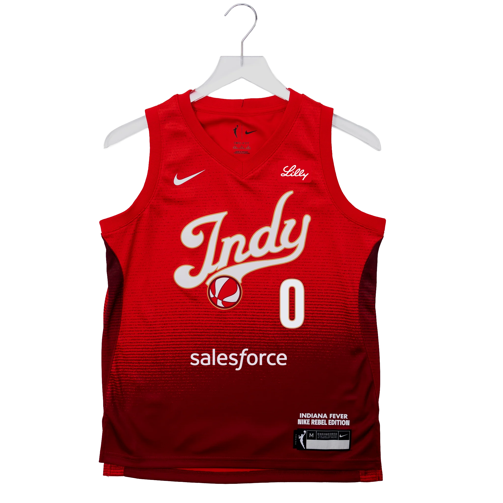 Youth Indiana Fever #0 Kelsey Mitchell 2026 Rebel Swingman Jersey in Red by Nike 2 Youth Indiana Fever #0 Kelsey Mitchell 2026 Rebel Swingman Jersey in Red by Nike