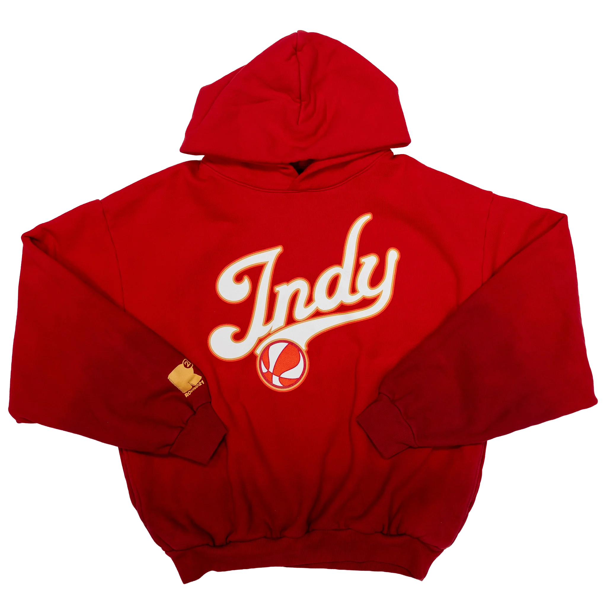 Adult Indiana Fever INDY Fade Hooded Sweatshirt in Red by Round21 1 Adult Indiana Fever INDY Fade Hooded Sweatshirt in Red by Round21