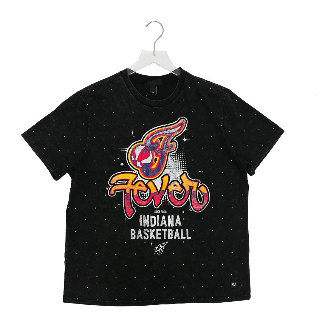 Women's Indiana Fever Crystal Band T-Shirt in Black by Wild Collective
