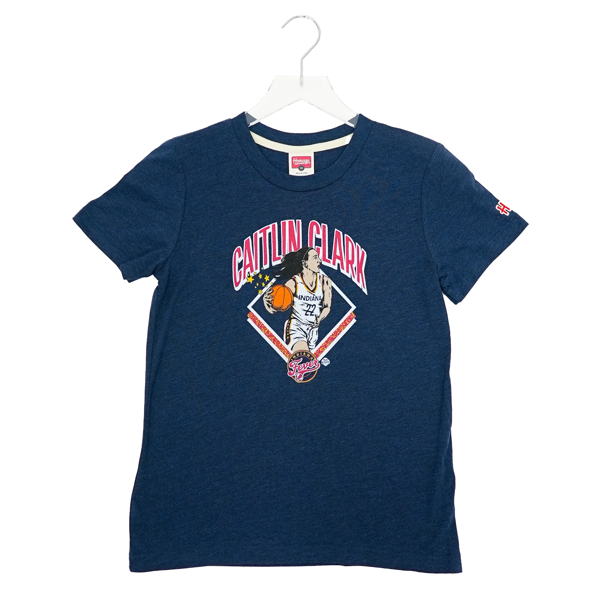 Youth Indiana Fever #22 Caitlin Clark T-shirt in Navy by Homage 1 Youth Indiana Fever #22 Caitlin Clark T-shirt in Navy by Homage