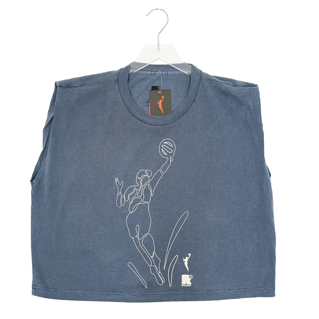 Women's Indiana Fever WNBA Strength Tank in Denim by Round 21