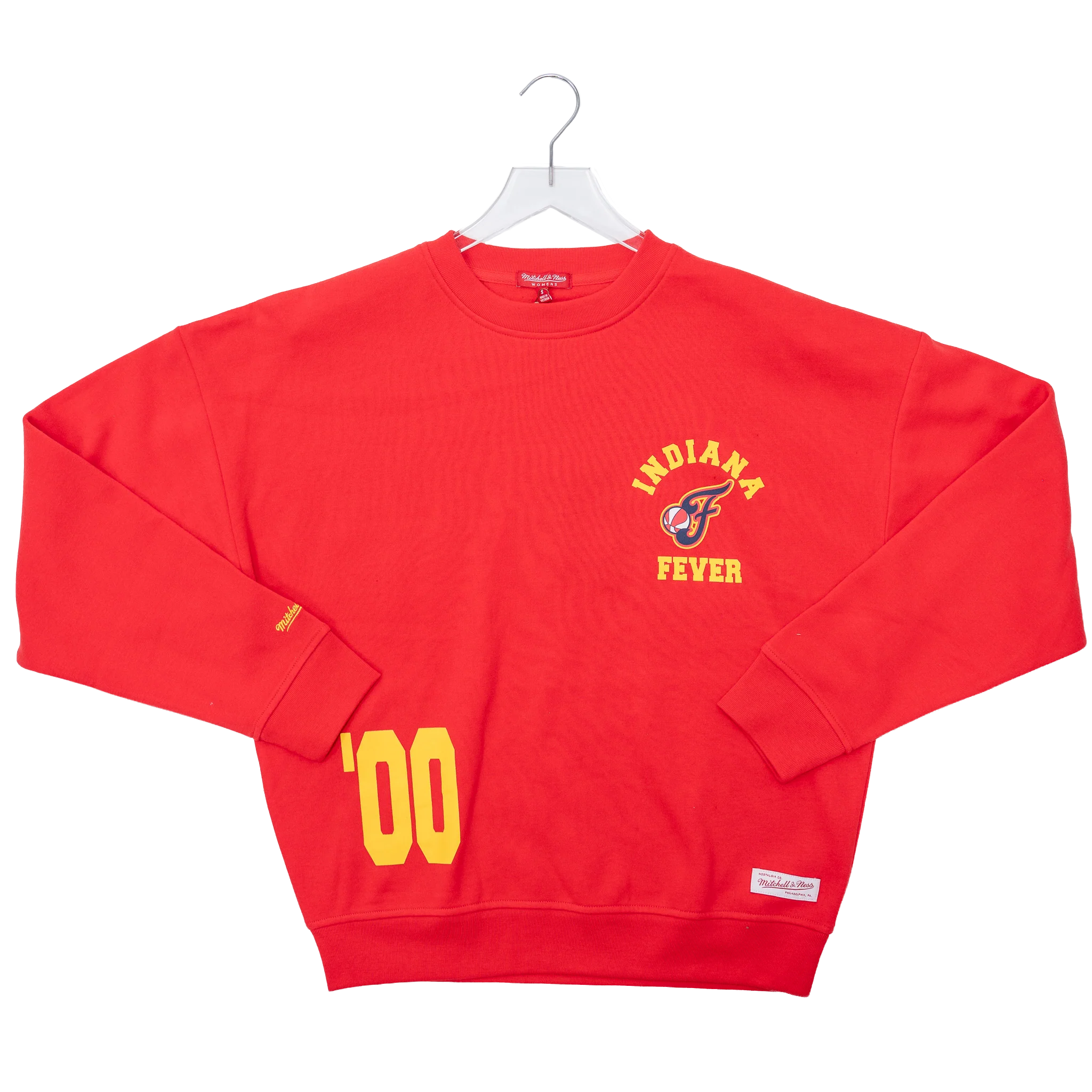 Women's Indiana Fever Crewneck Fleece in Red by Mitchell & Ness 2 Women's Indiana Fever Crewneck Fleece in Red by Mitchell & Ness
