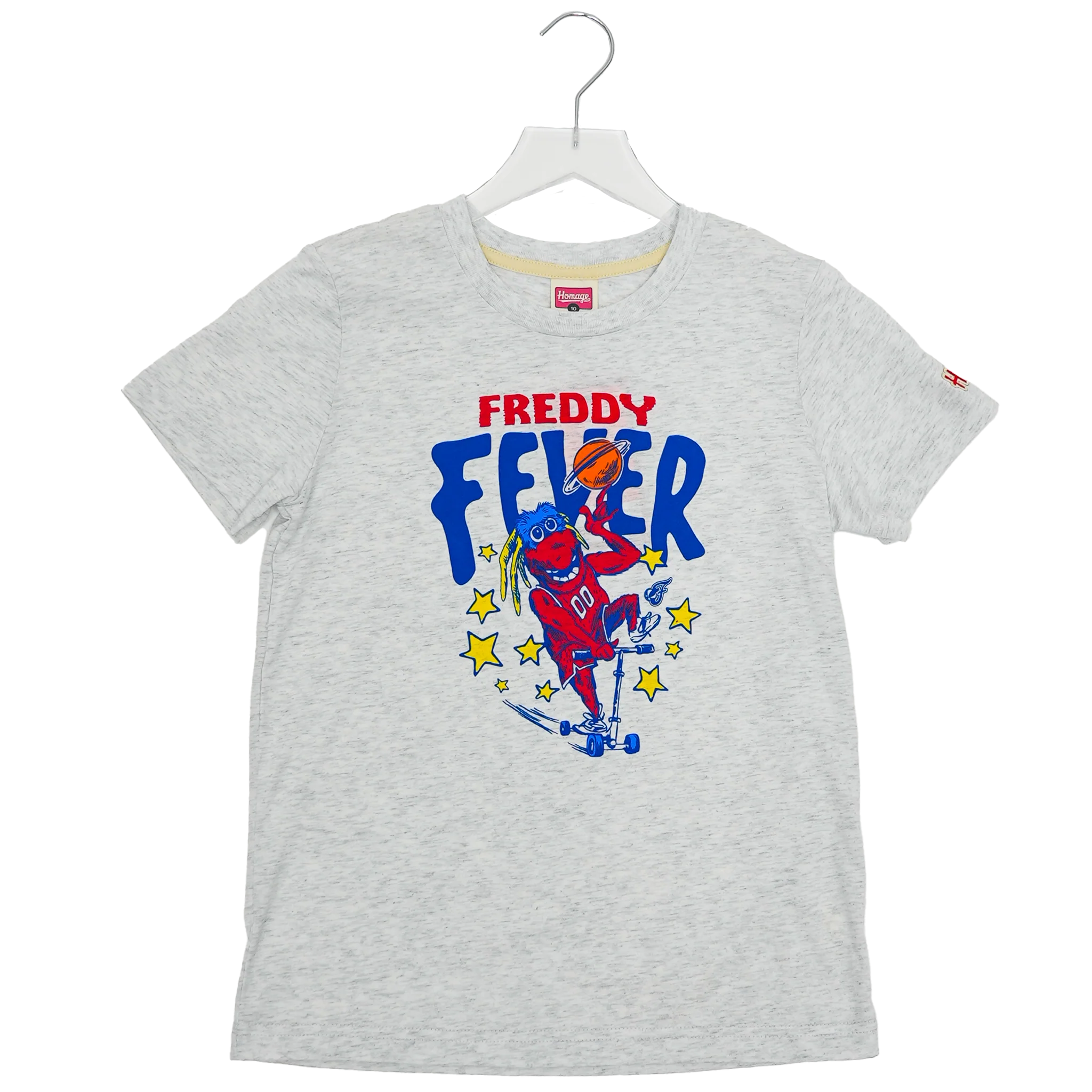 Youth Indiana Fever Freddy Fever T-shirt in Grey by Homage 2 Youth Indiana Fever Freddy Fever T-shirt in Grey by Homage