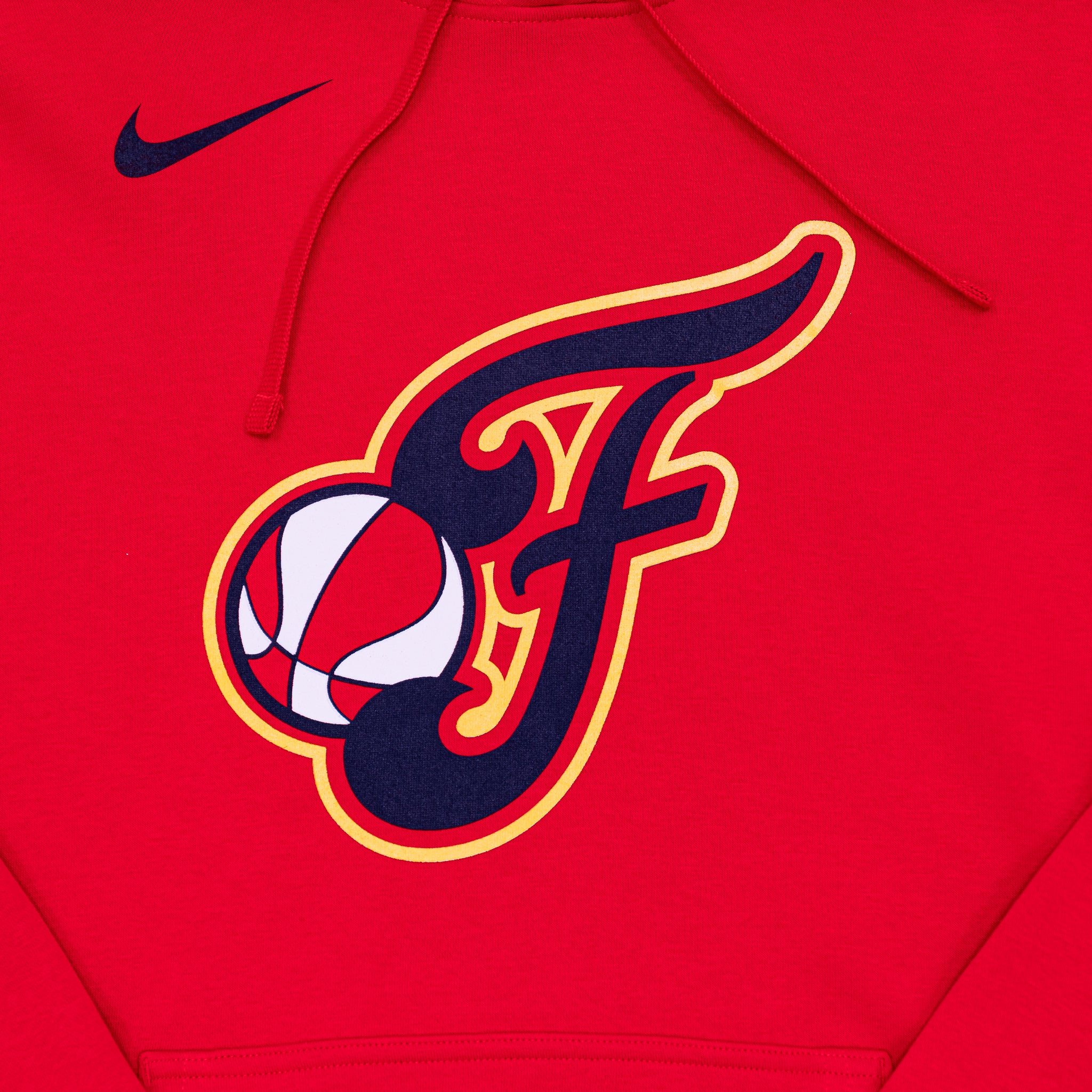 Adult Indiana Fever Secondary Logo Hooded Sweatshirt in Red by Nike