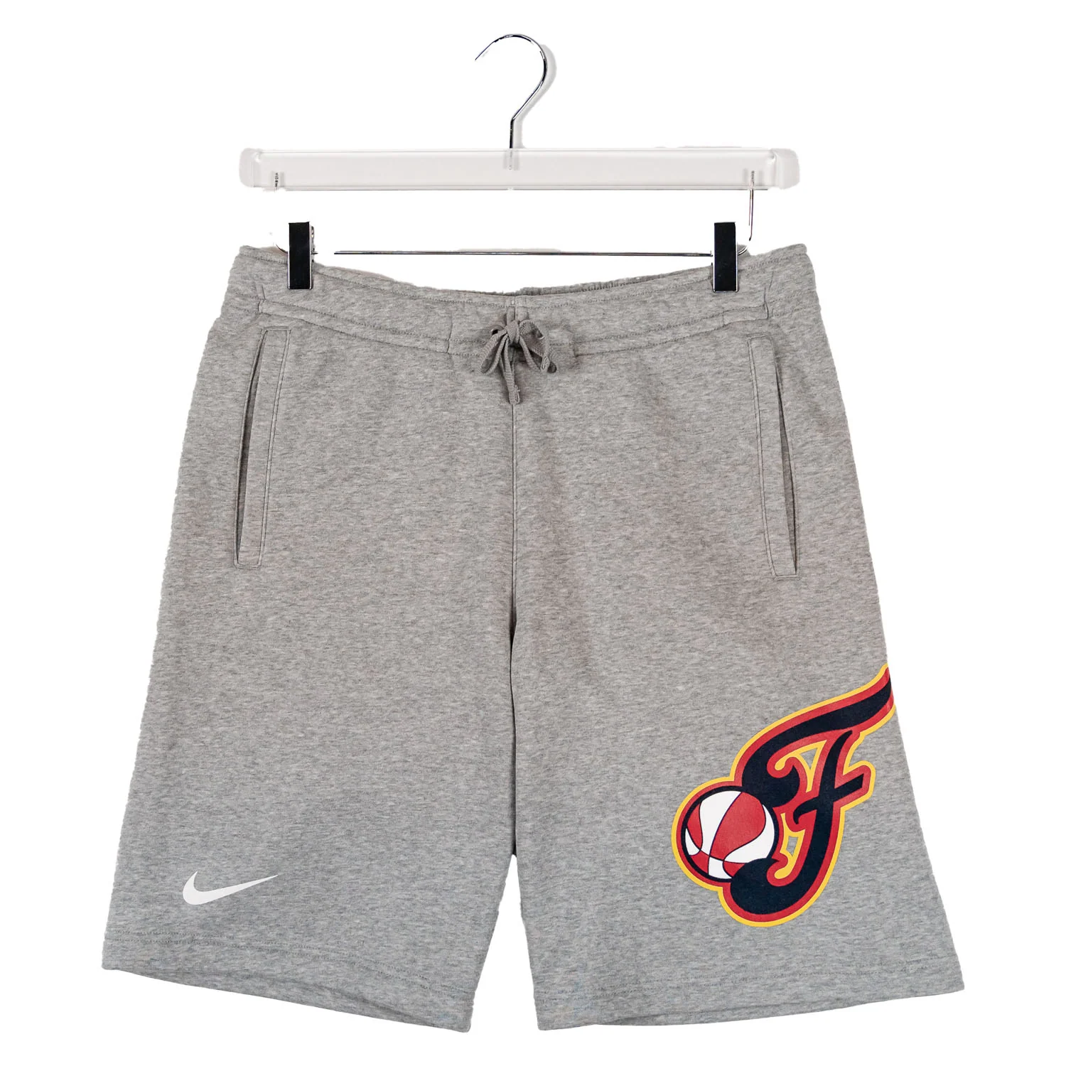 Adult Indiana Fever Secondary Logo Fleece Shorts in Grey by Nike