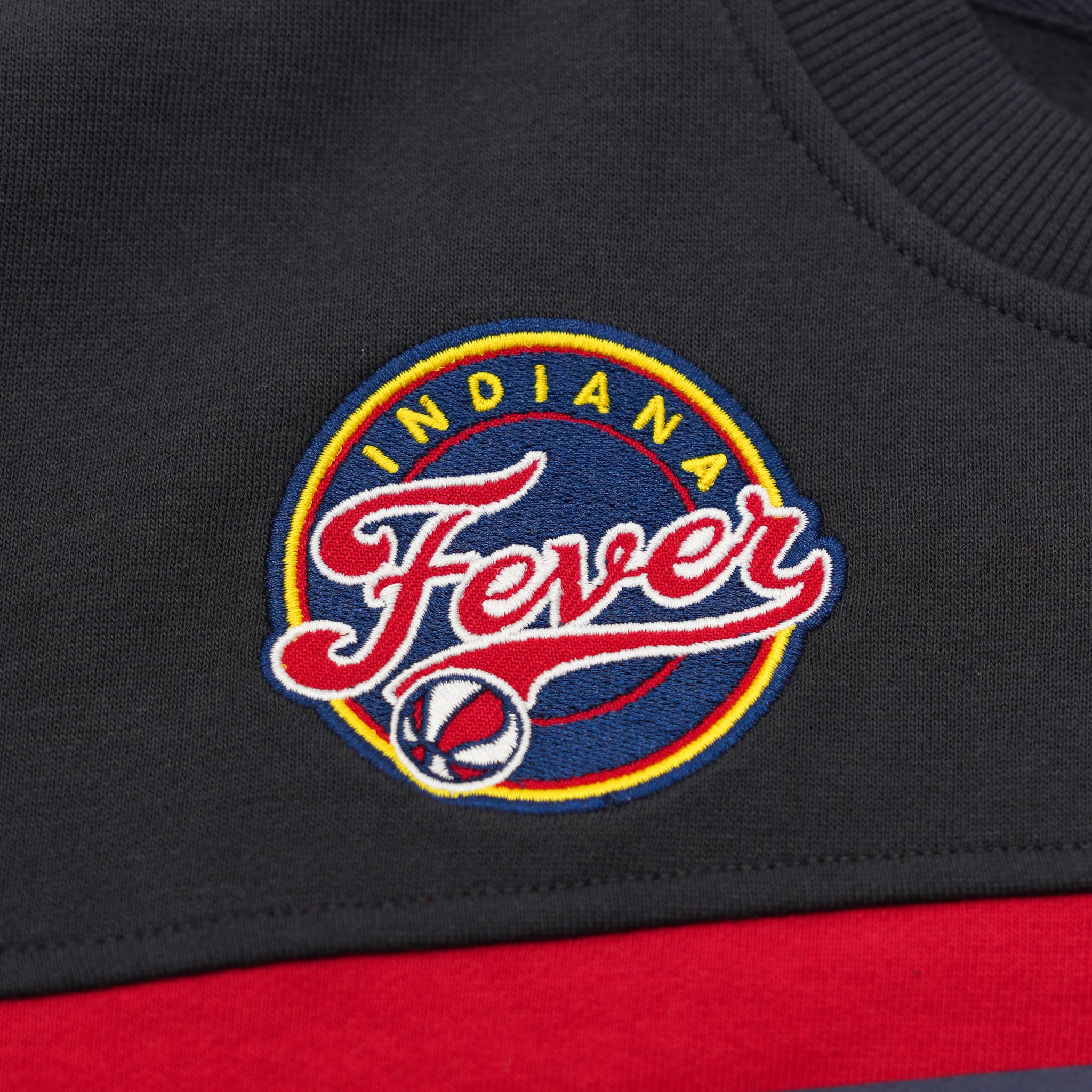 Women's Indiana Fever Colorblock Crewneck Sweatshirt in Red by New Era