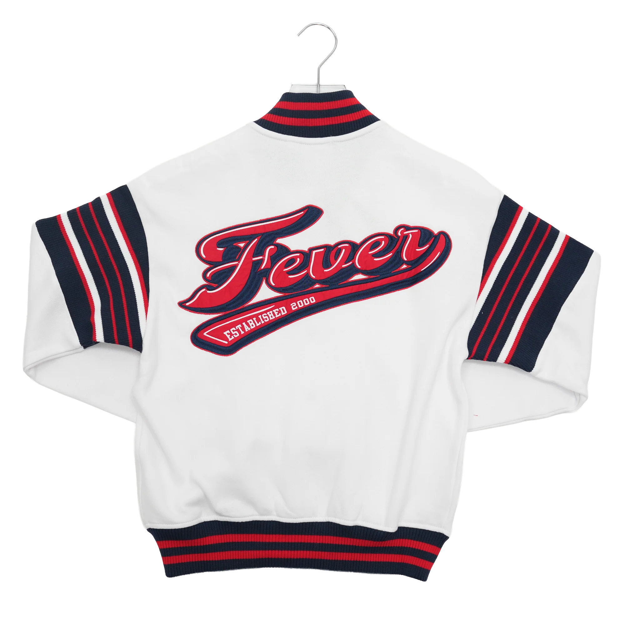 Women's Indiana Fever Snap Front Fleece Jacket in White by Wear by E. Andrews
