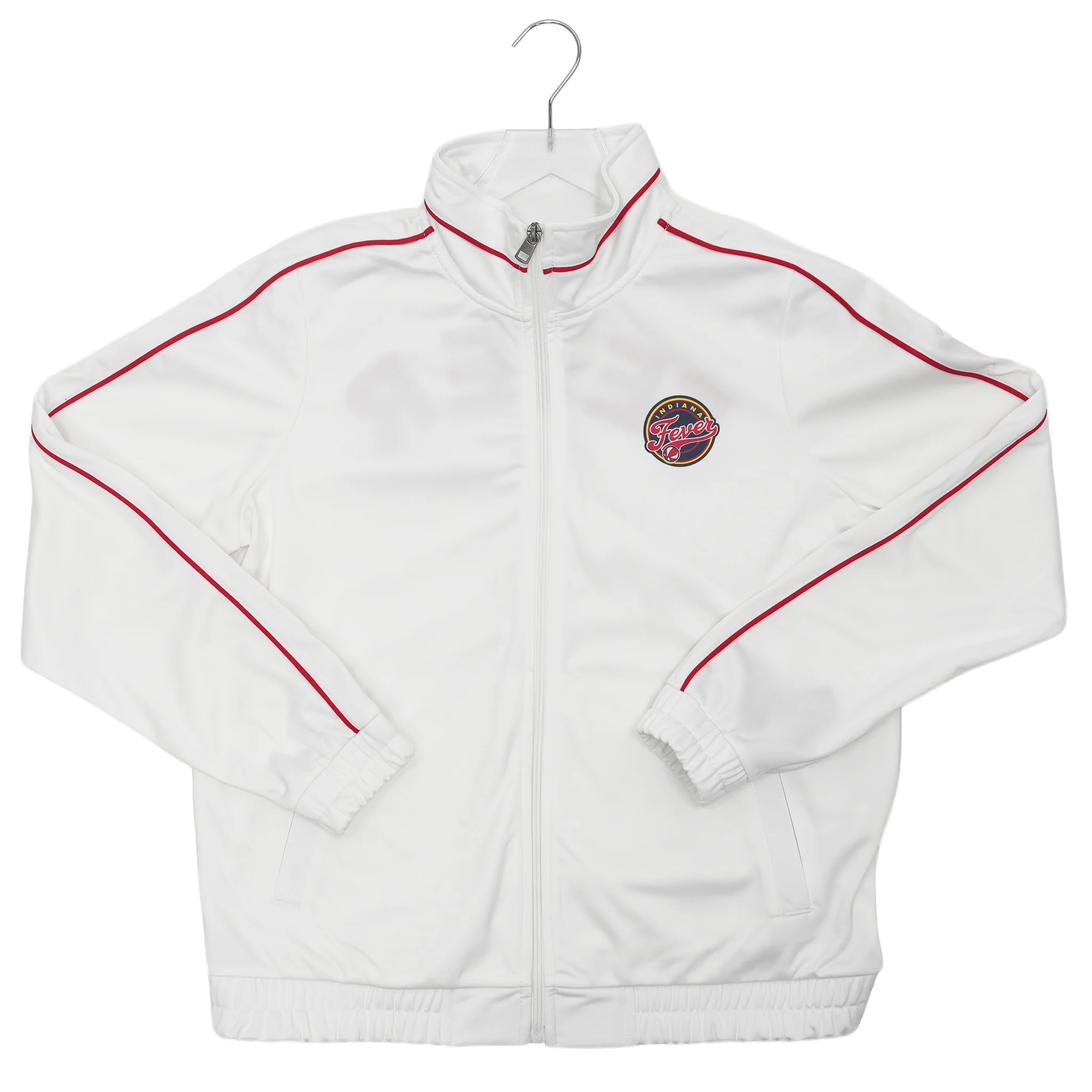 Women's Indiana Fever Crowd Wave Full-Zip Track Jacket in White by G-III 3 Women's Indiana Fever Crowd Wave Full-Zip Track Jacket in White by G-III