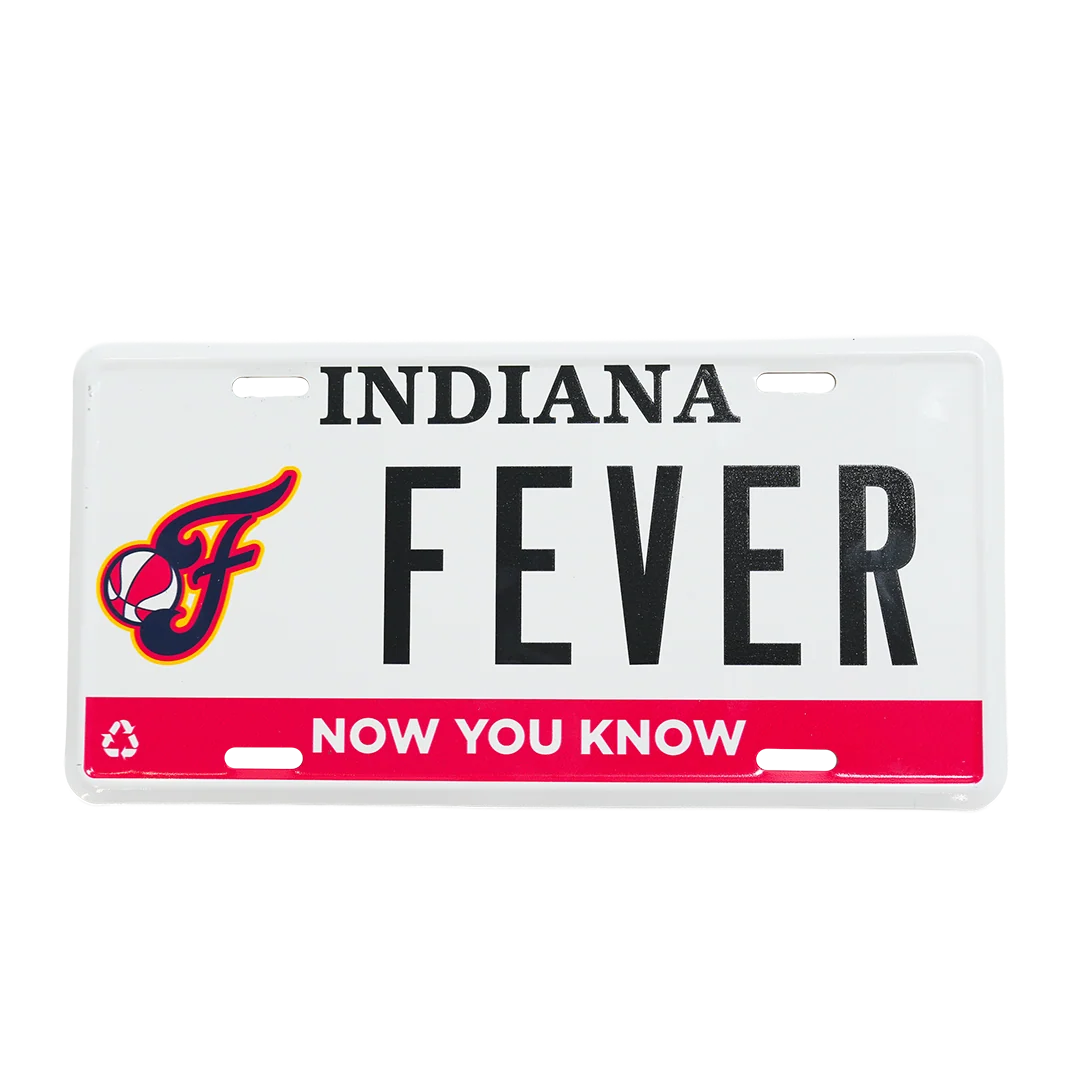 Indiana Fever Replica Vanity License Plate in White by Wincraft 1 Indiana Fever Replica Vanity License Plate in White by Wincraft