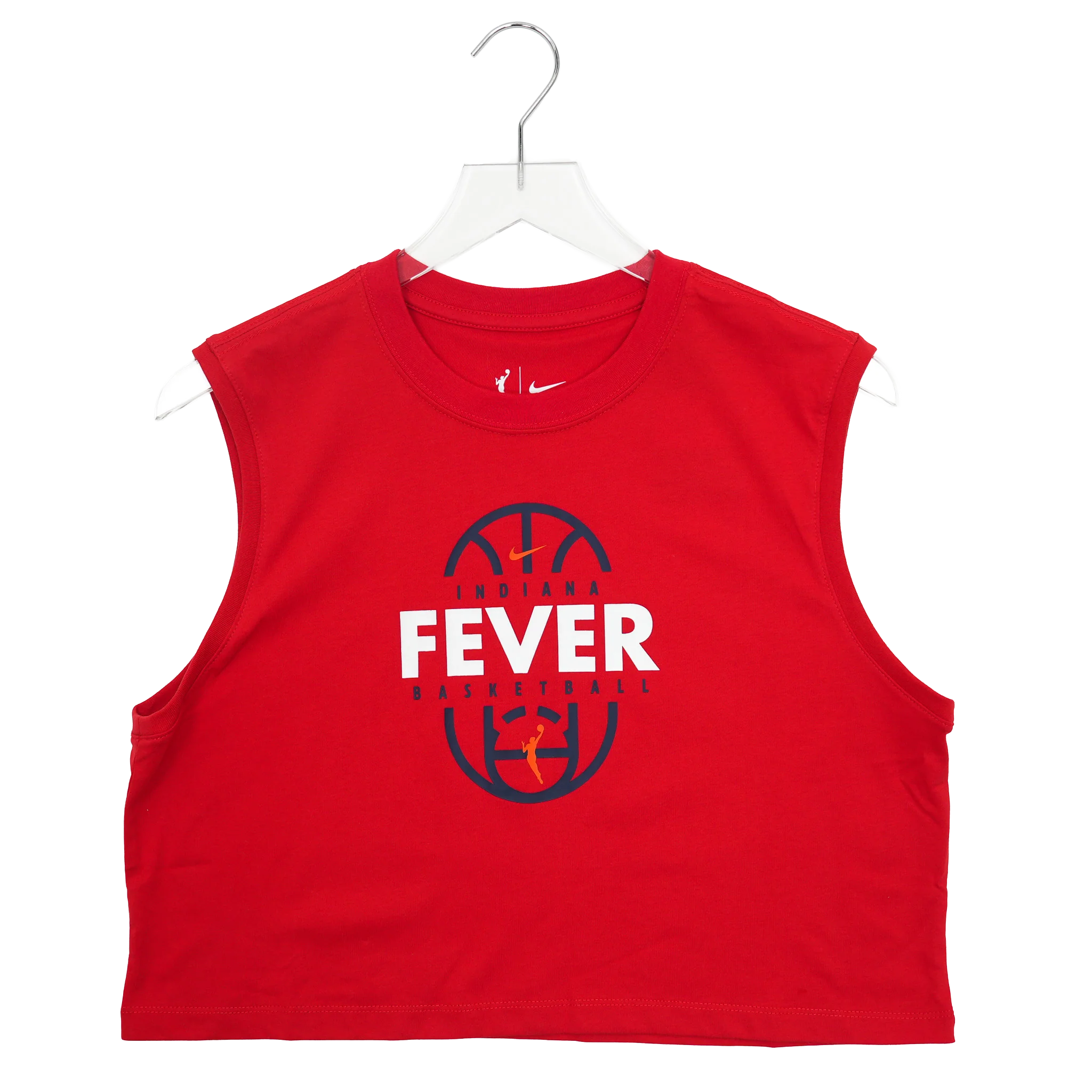 Women's Indiana Fever Sleeveless Crop T-shirt in Red by Nike 1 Women's Indiana Fever Sleeveless Crop T-shirt in Red by Nike