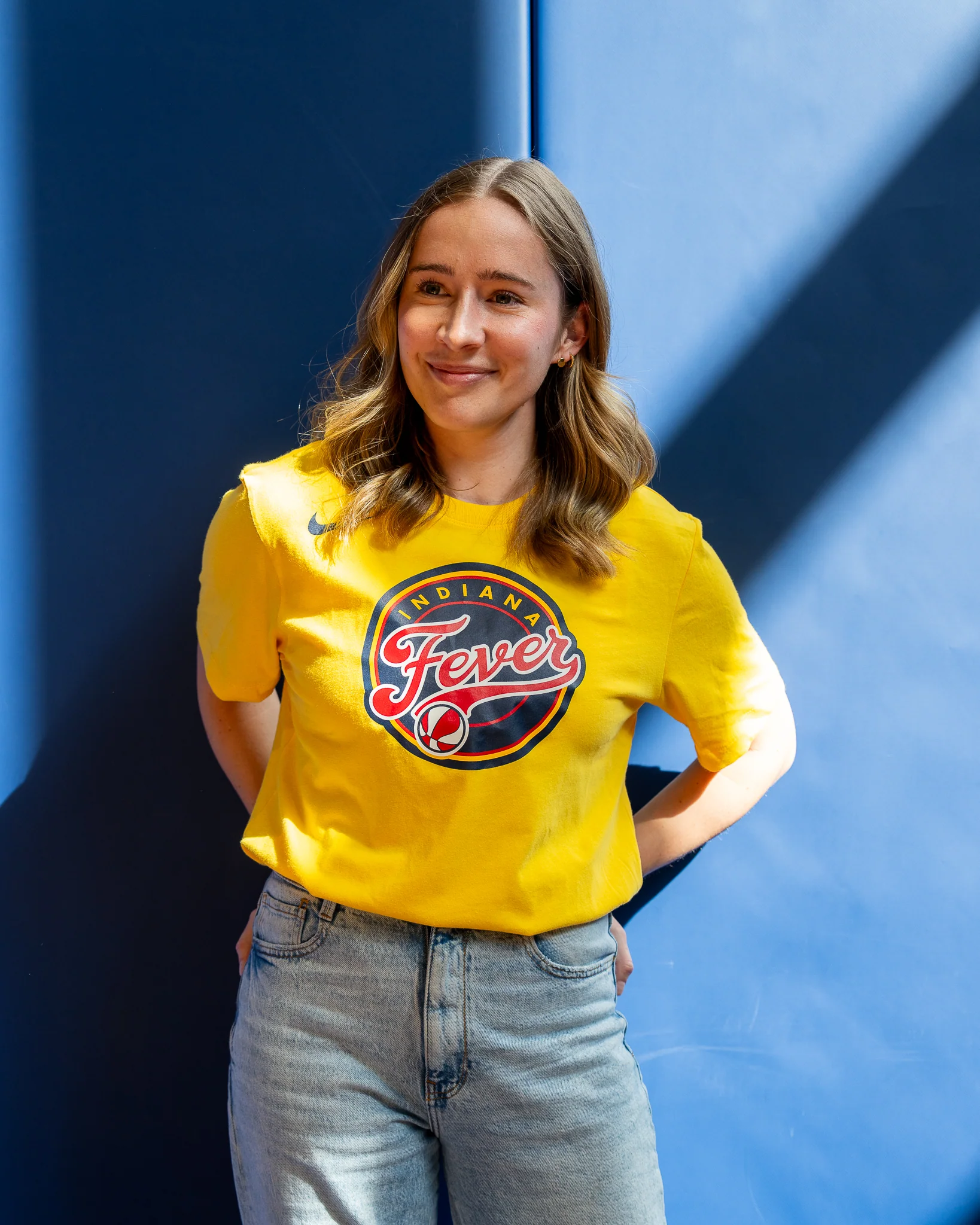 Adult Indiana Fever Primary Logo T-shirt in Amarillo by Nike