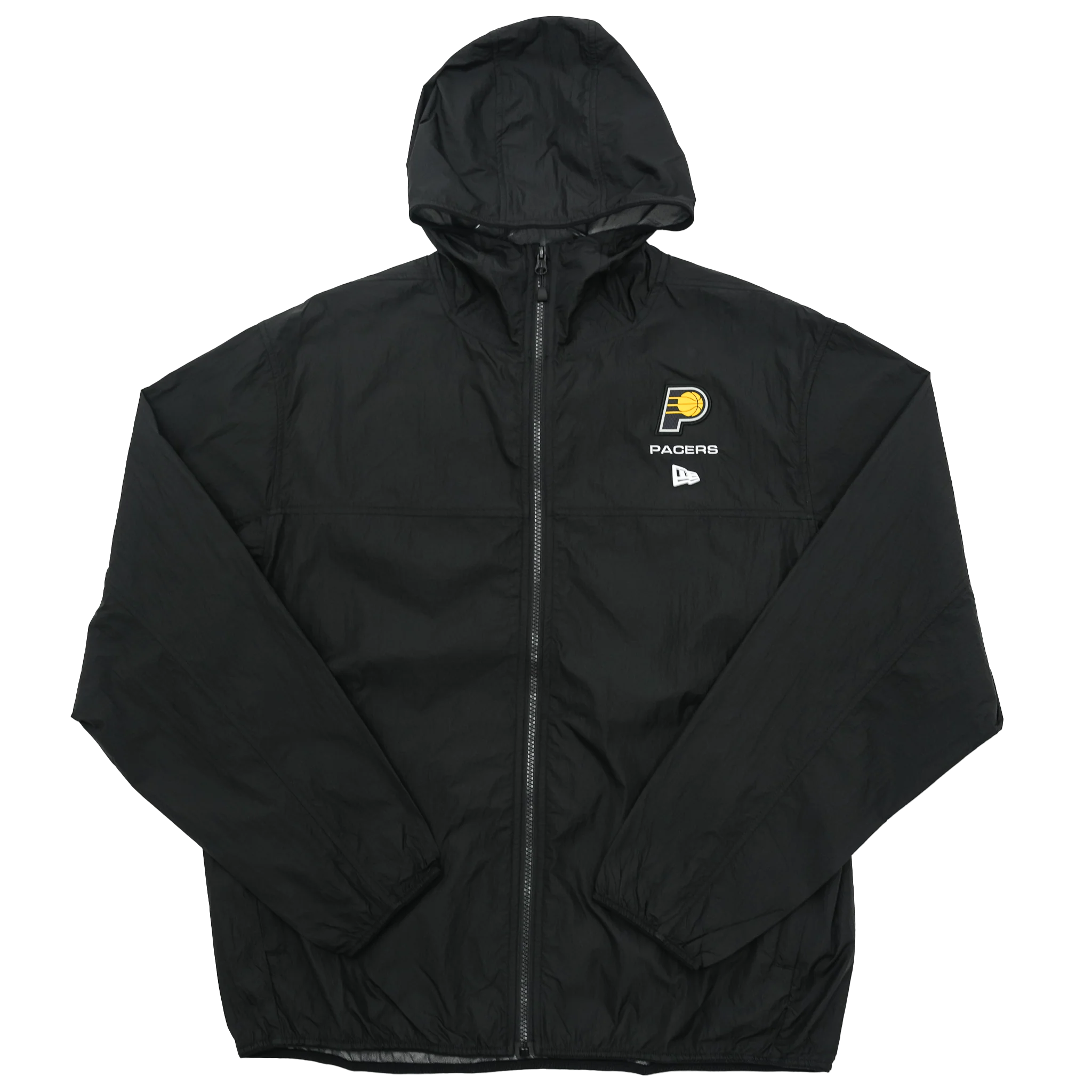 Adult Indiana Pacers Primary Logo Essentials Full-Zip Jacket in Black by New Era 1 Adult Indiana Pacers Primary Logo Essentials Full-Zip Jacket in Black by New Era