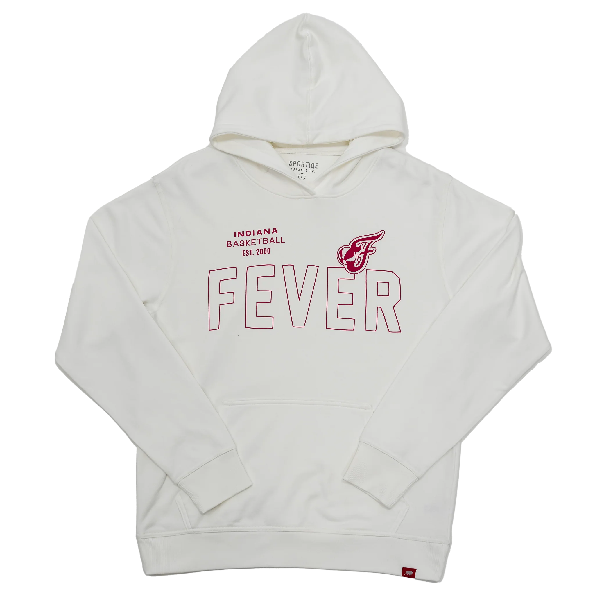 Adult Indiana Fever Current Hooded Sweatshirt in White by Sportiqe