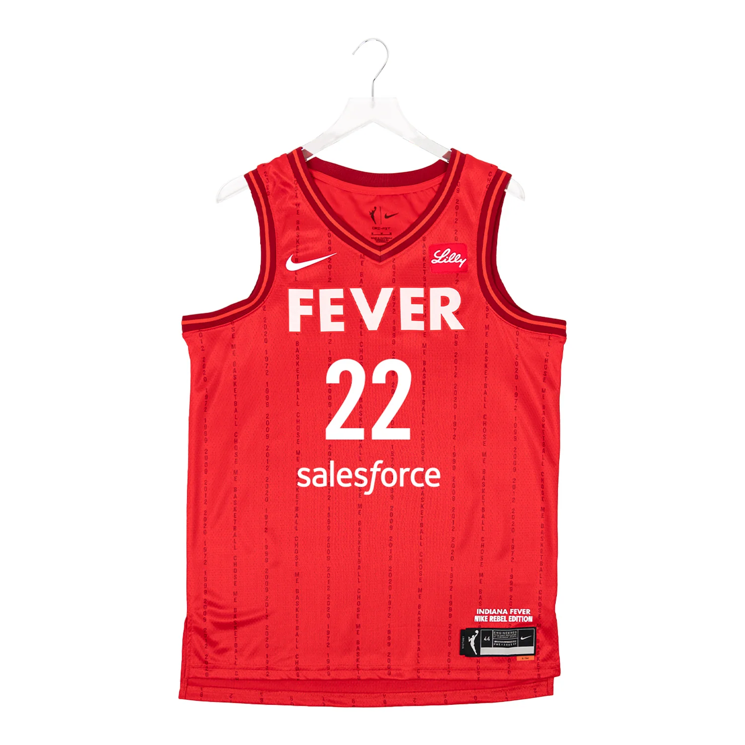 Adult Indiana Fever #22 Caitlin Clark Rebel Swingman Jersey in Red by Nike