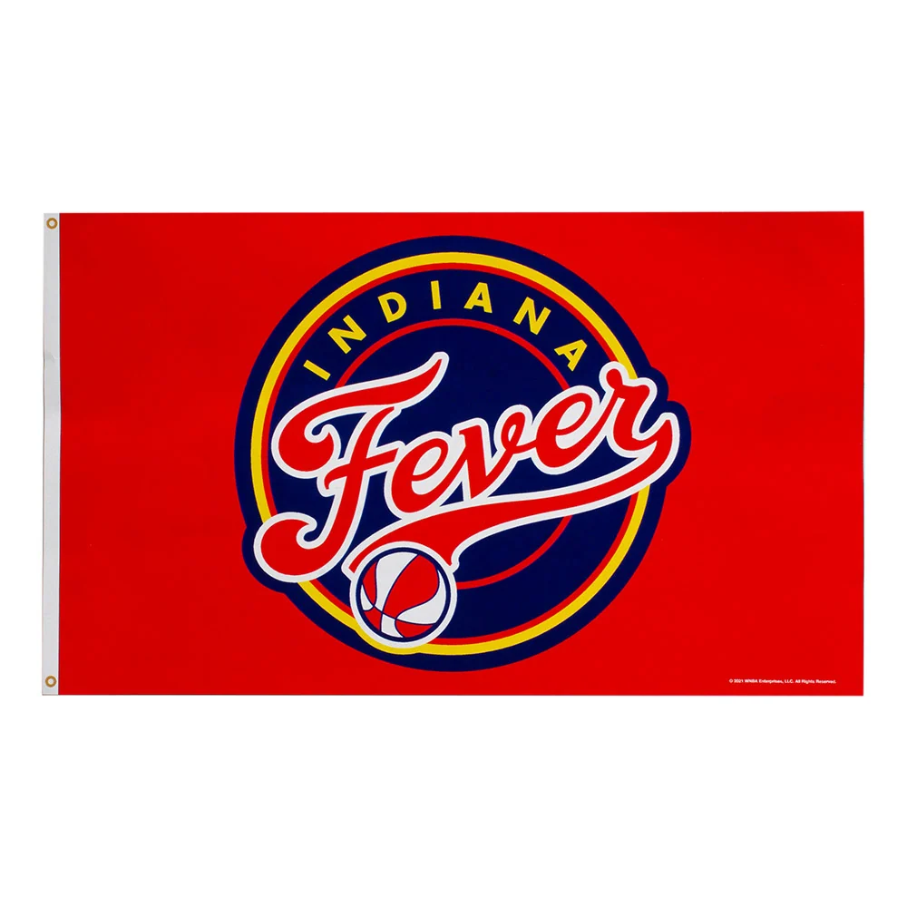 Indiana Fever Primary Logo Deluxe 3x5 Flag in Red 1 Indiana Fever Primary Logo Deluxe 3x5 Flag in Red