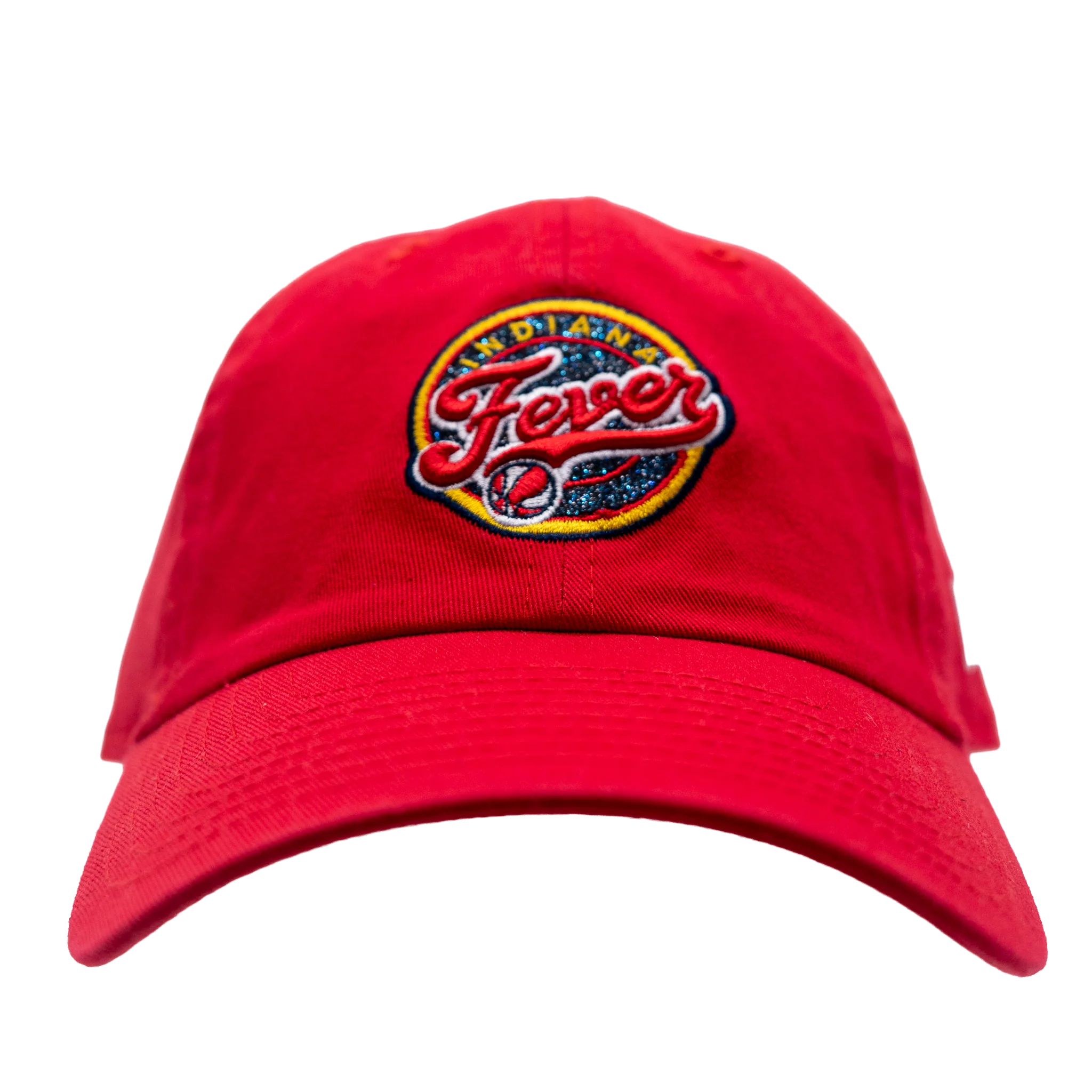 Women's Indiana Fever Primary Logo Glitter 9TWENTY Hat in Red by New Era 1 Women's Indiana Fever Primary Logo Glitter 9TWENTY Hat in Red by New Era