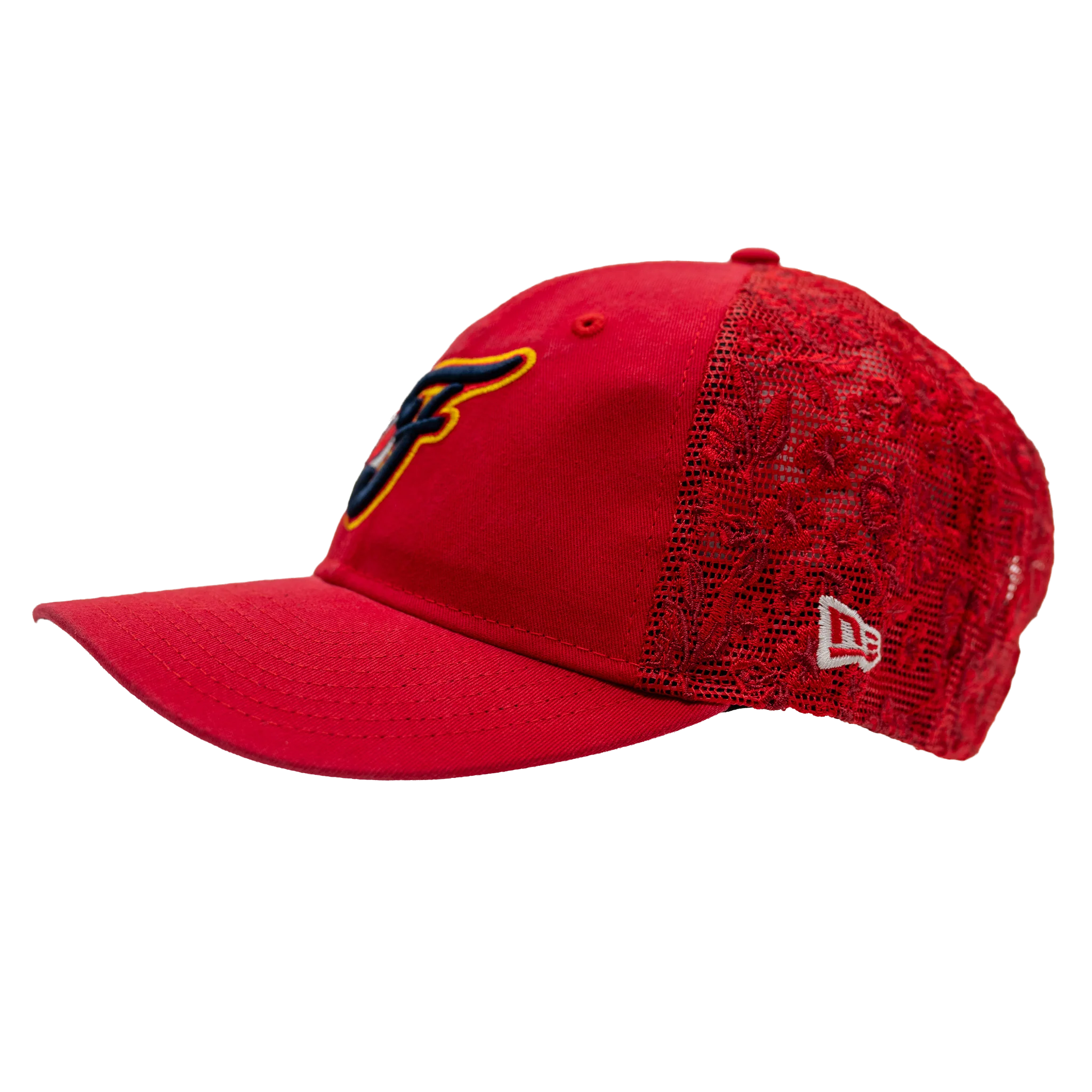 Women's Indiana Fever Floral Mesh 9FORTY Hat in Red by New Era