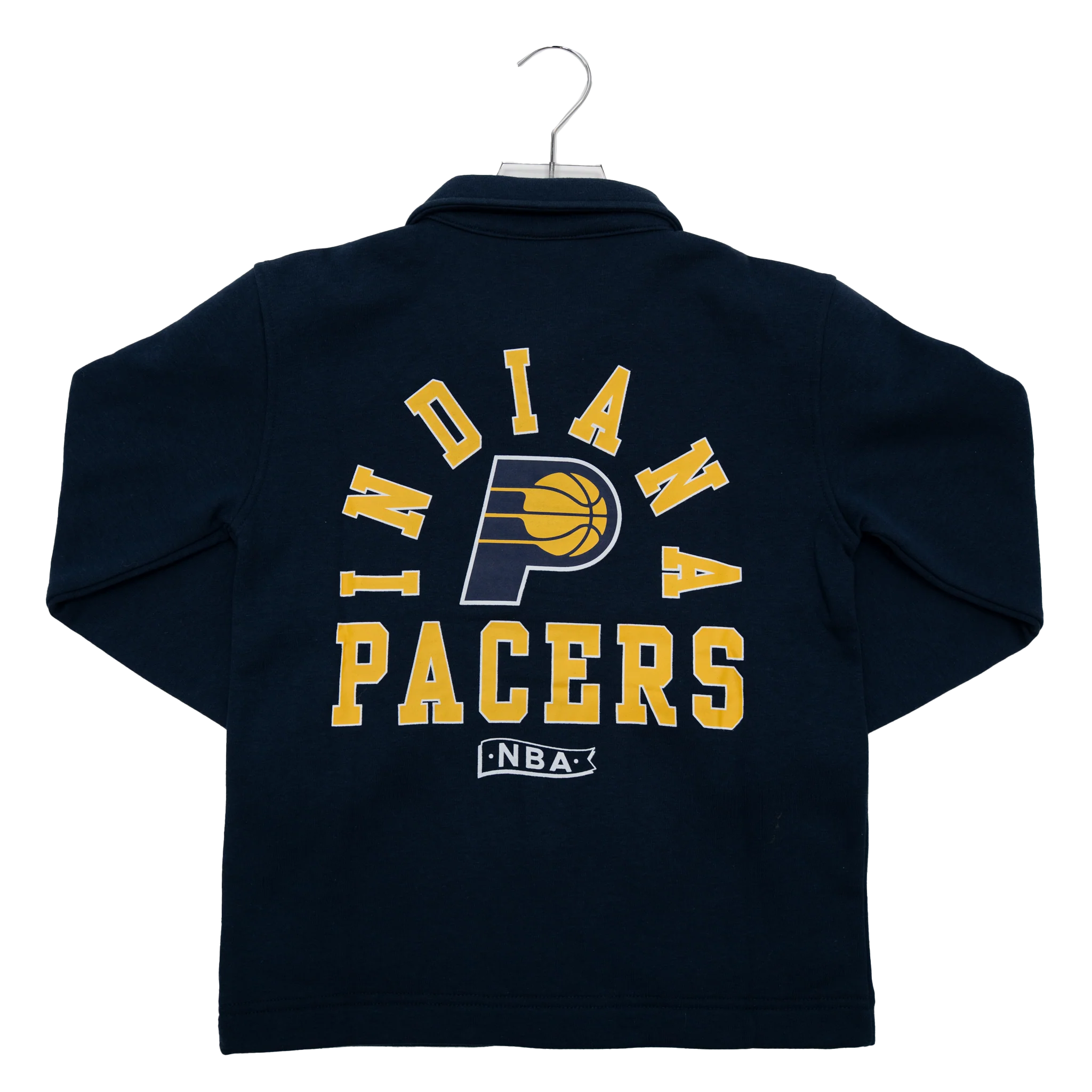 Youth Indiana Pacers Fleece Snap Coach Jacket in Navy by Outerstuff 2 Youth Indiana Pacers Fleece Snap Coach Jacket in Navy by Outerstuff