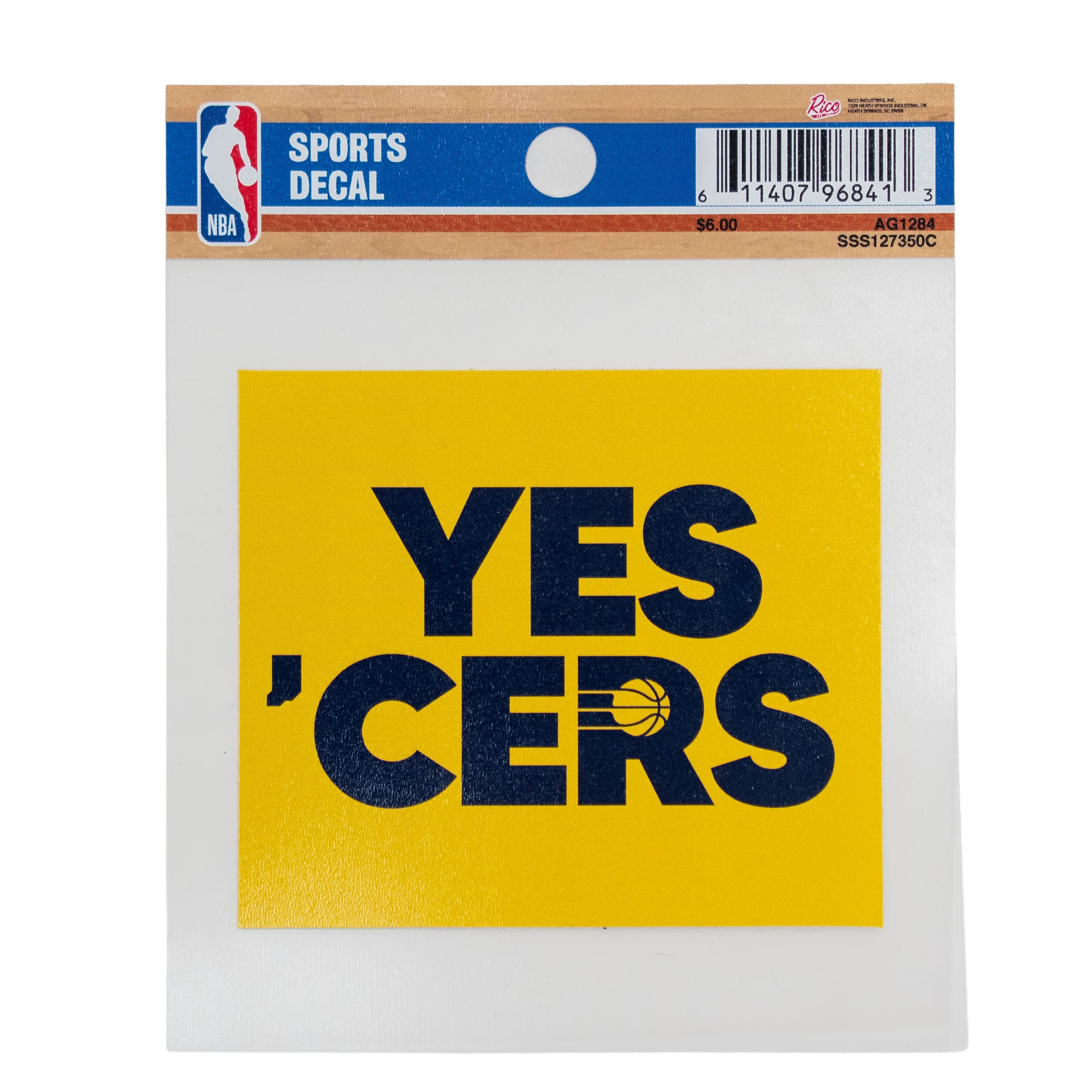 Indiana Pacers Yes 'Cers Decal in Navy by Rico Industries