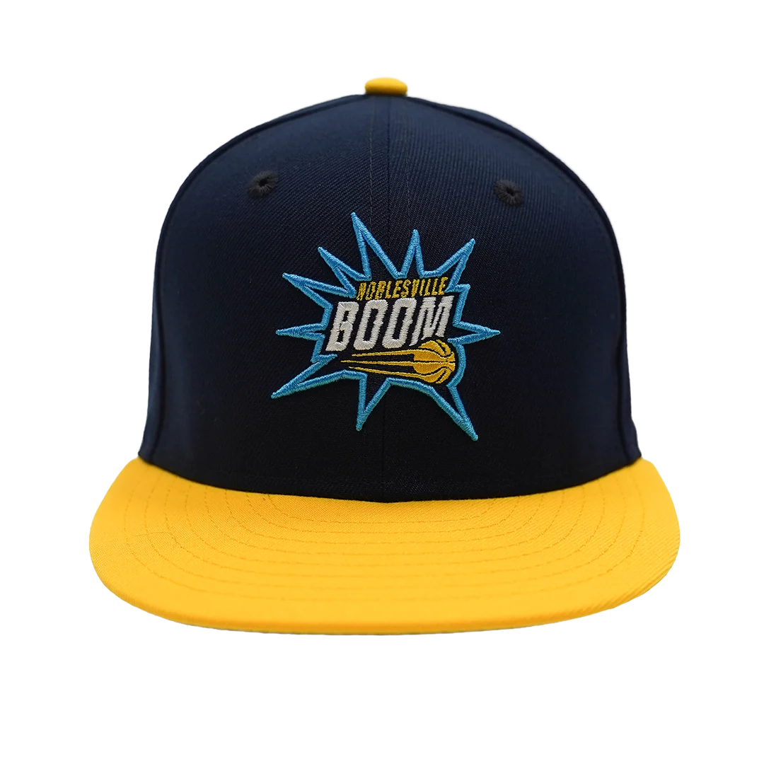 Youth Noblesville Boom Two-Tone 9Fifty Hat in Navy by New Era 9 Youth Noblesville Boom Two-Tone 9Fifty Hat in Navy by New Era