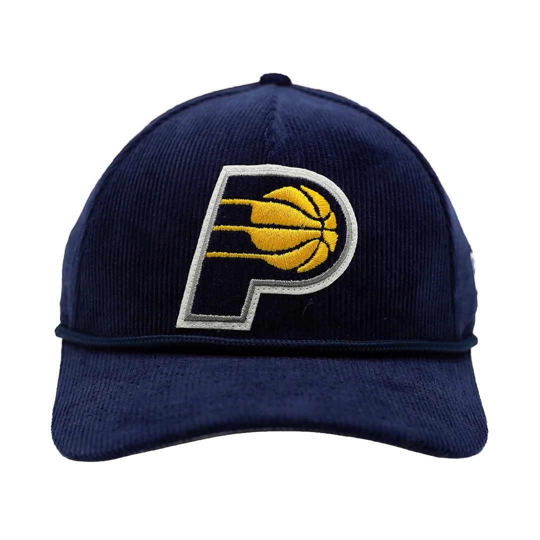 Adult Indiana Pacers Solid Corduroy AF 9Forty Hat in Navy by New Era 1 Adult Indiana Pacers Solid Corduroy AF 9Forty Hat in Navy by New Era